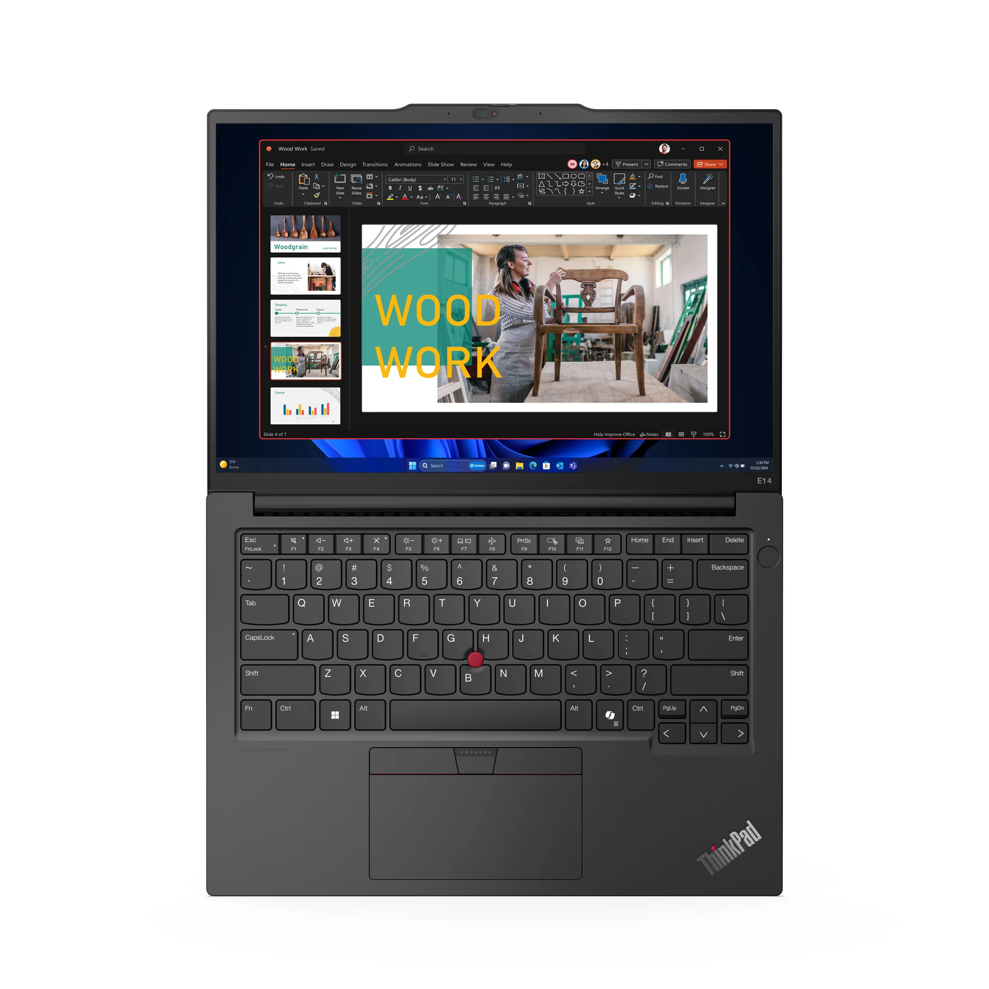 Lenovo ThinkPad E14 Laptop - 35.6 cm (14") - AMD Ryzen™ 7 7735HS - 16 GB DDR5-SDRAM - 512 GB SSD - Wi-Fi 6E - Windows 11 Pro - Black - Image 8
