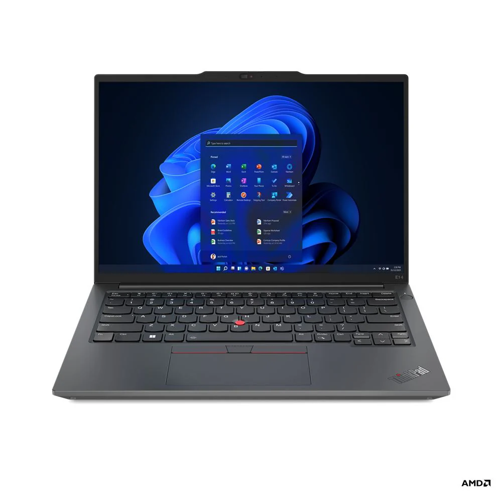Lenovo ThinkPad E14 14" Laptop - AMD Ryzen 5 7530U - 8 GB DDR4-SDRAM - 256 GB SSD - Windows 11 Pro - Black