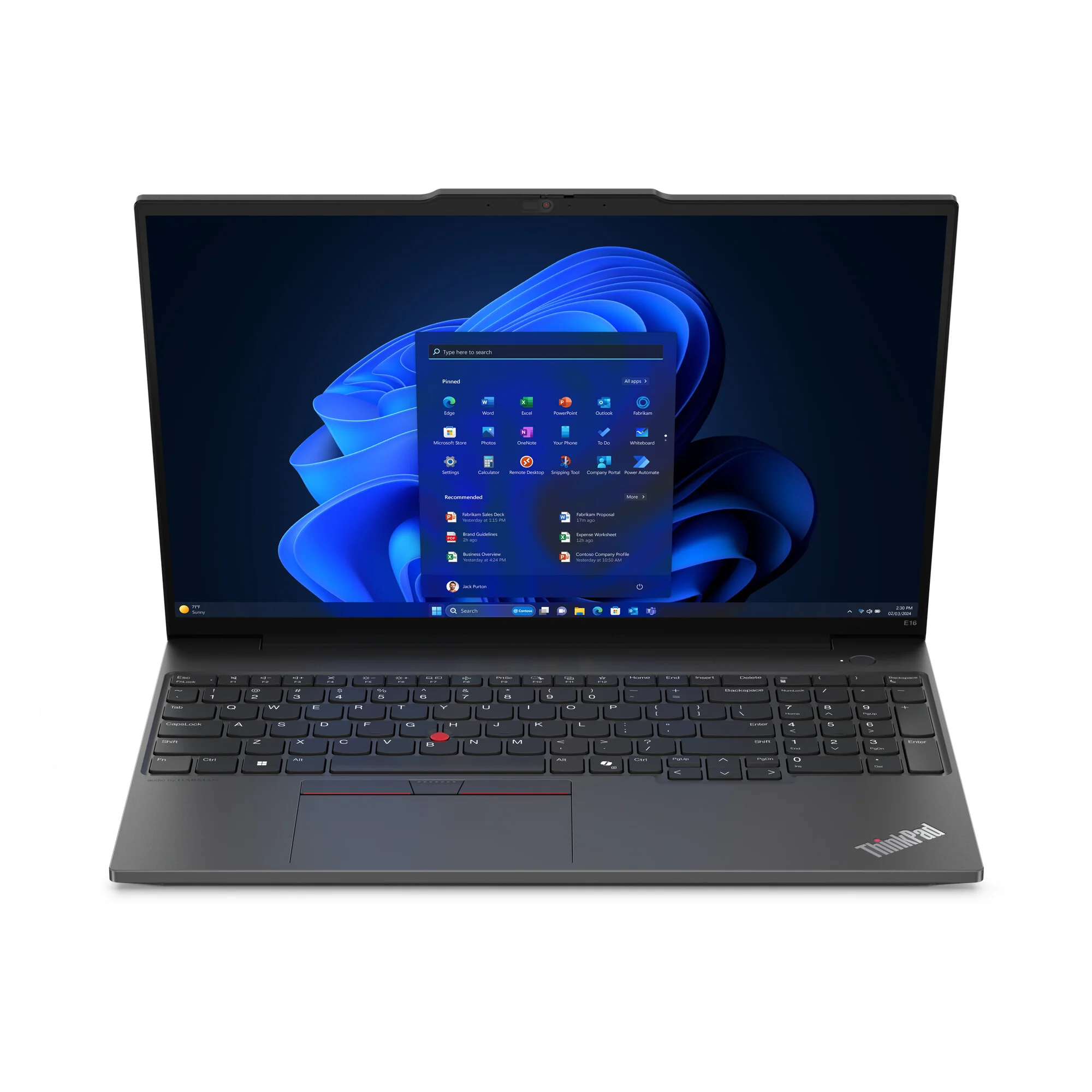 Lenovo ThinkPad E16 Gen 2 Laptop - 40.6 cm (16") - Intel Core Ultra 7 155H - 16 GB DDR5-SDRAM - 512 GB SSD - Wi-Fi 6E - Windows 11 Pro - Black - Image 15