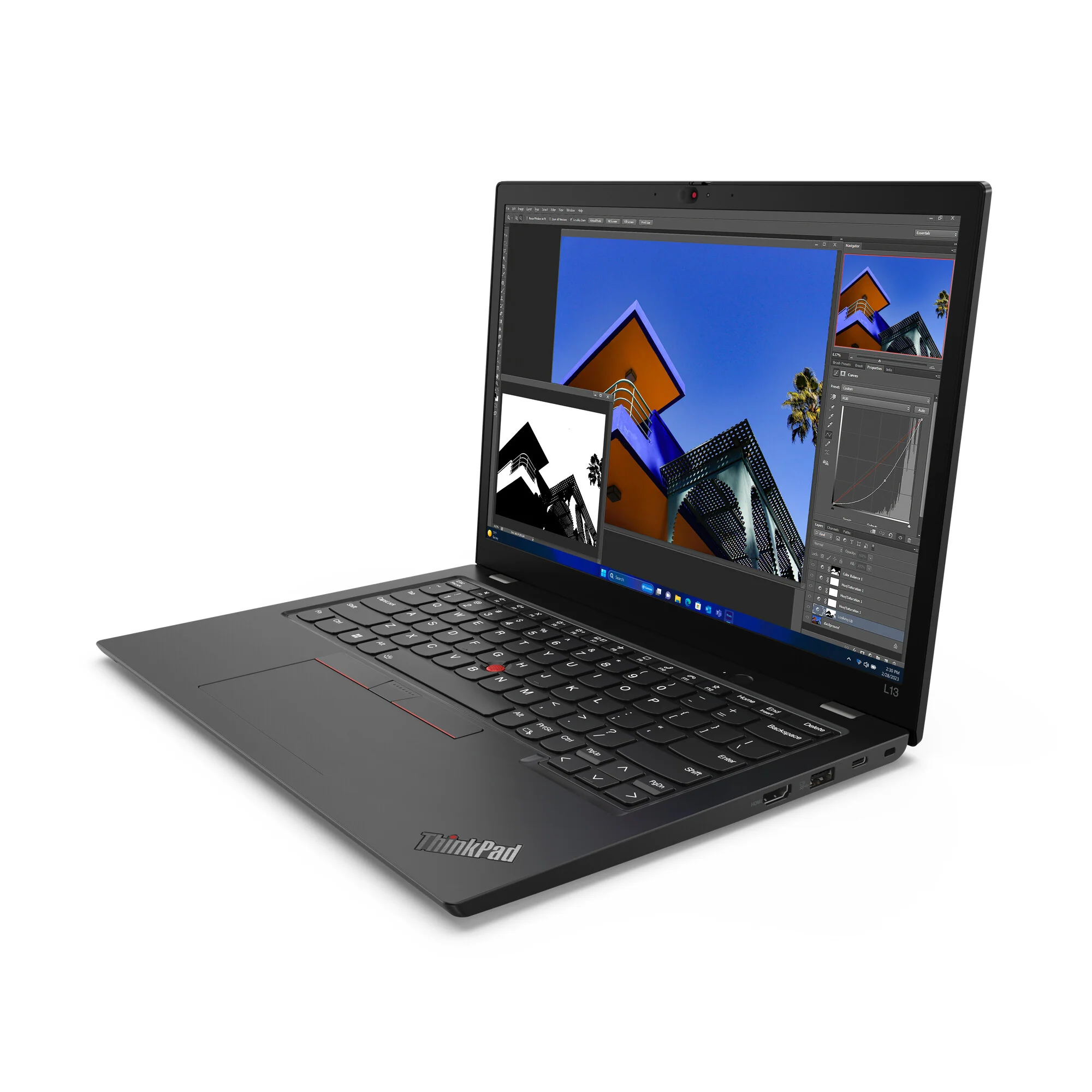 Lenovo ThinkPad L13 Laptop - 33.8 cm (13.3") - Intel Core Ultra 5 125U - 16 GB LPDDR5-SDRAM - 512 GB SSD - Wi-Fi 6E - Windows 11 Pro - Black - Image 3