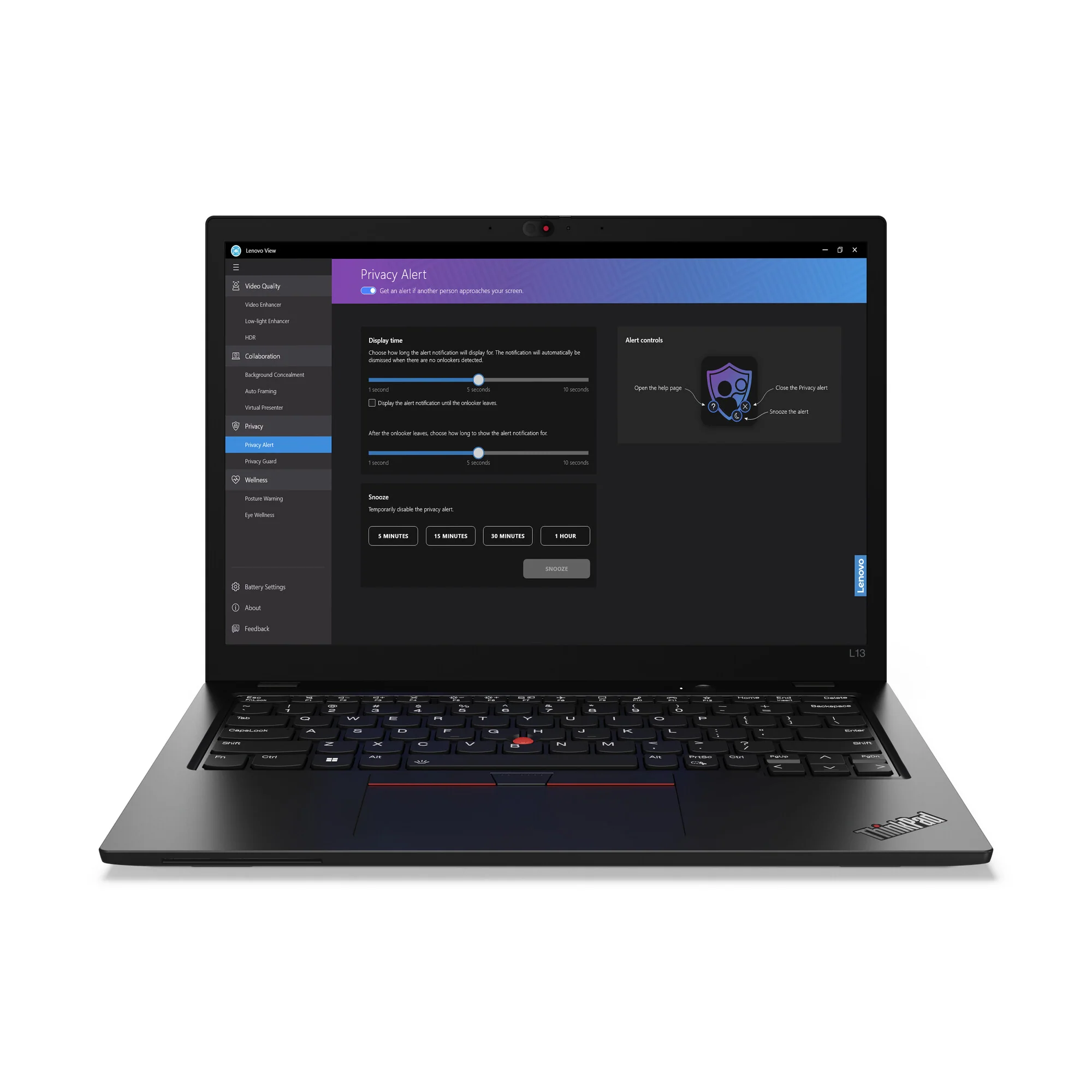 Lenovo ThinkPad L13 Laptop - 33.8 cm (13.3") - Intel Core Ultra 5 125U - 16 GB LPDDR5-SDRAM - 512 GB SSD - Wi-Fi 6E - Windows 11 Pro - Black - Image 5