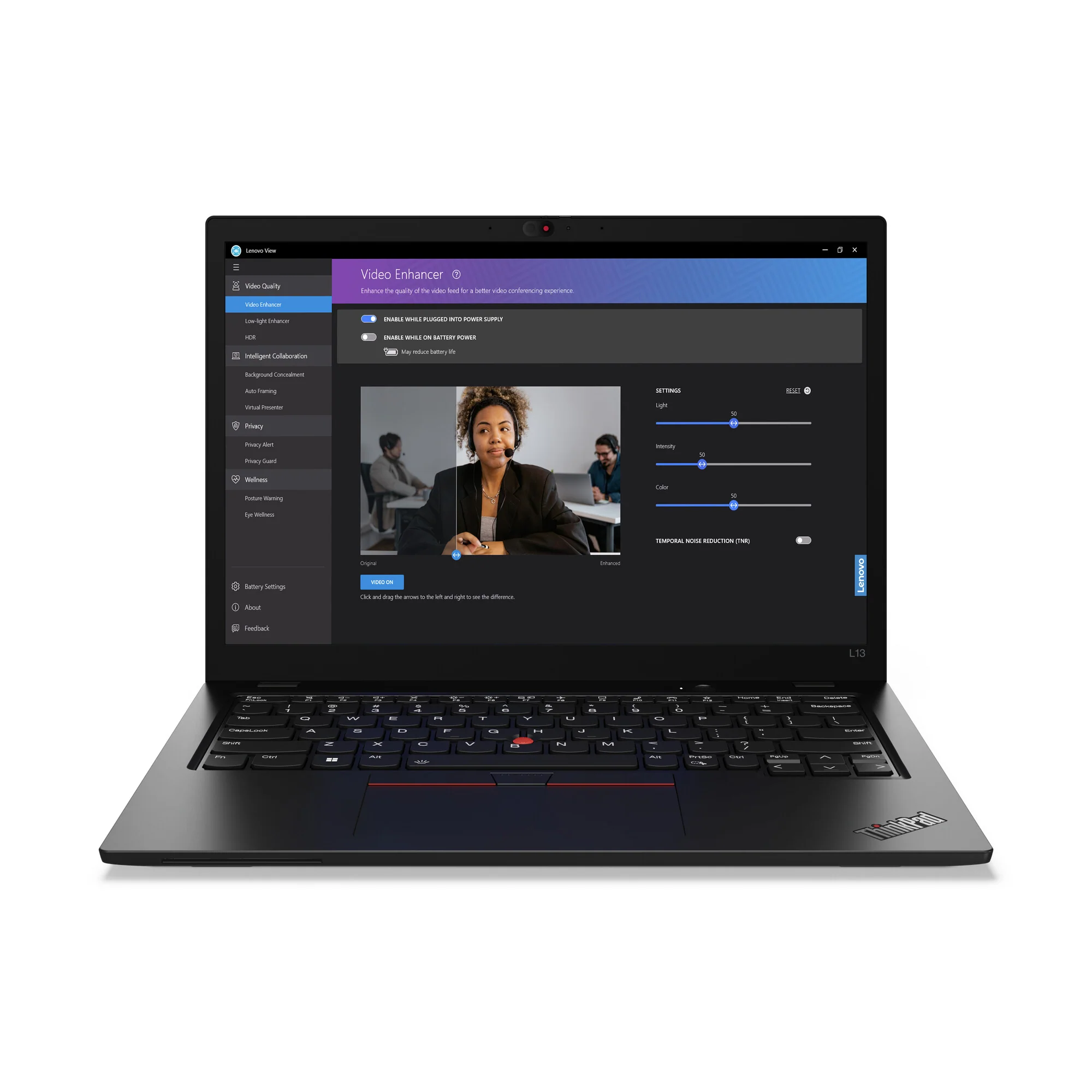 Lenovo ThinkPad L13 Laptop - 33.8 cm (13.3") - Intel Core Ultra 7 155U - 16 GB LPDDR5-SDRAM - 512 GB SSD - Wi-Fi 6E - Windows 11 Pro - Black - Image 4