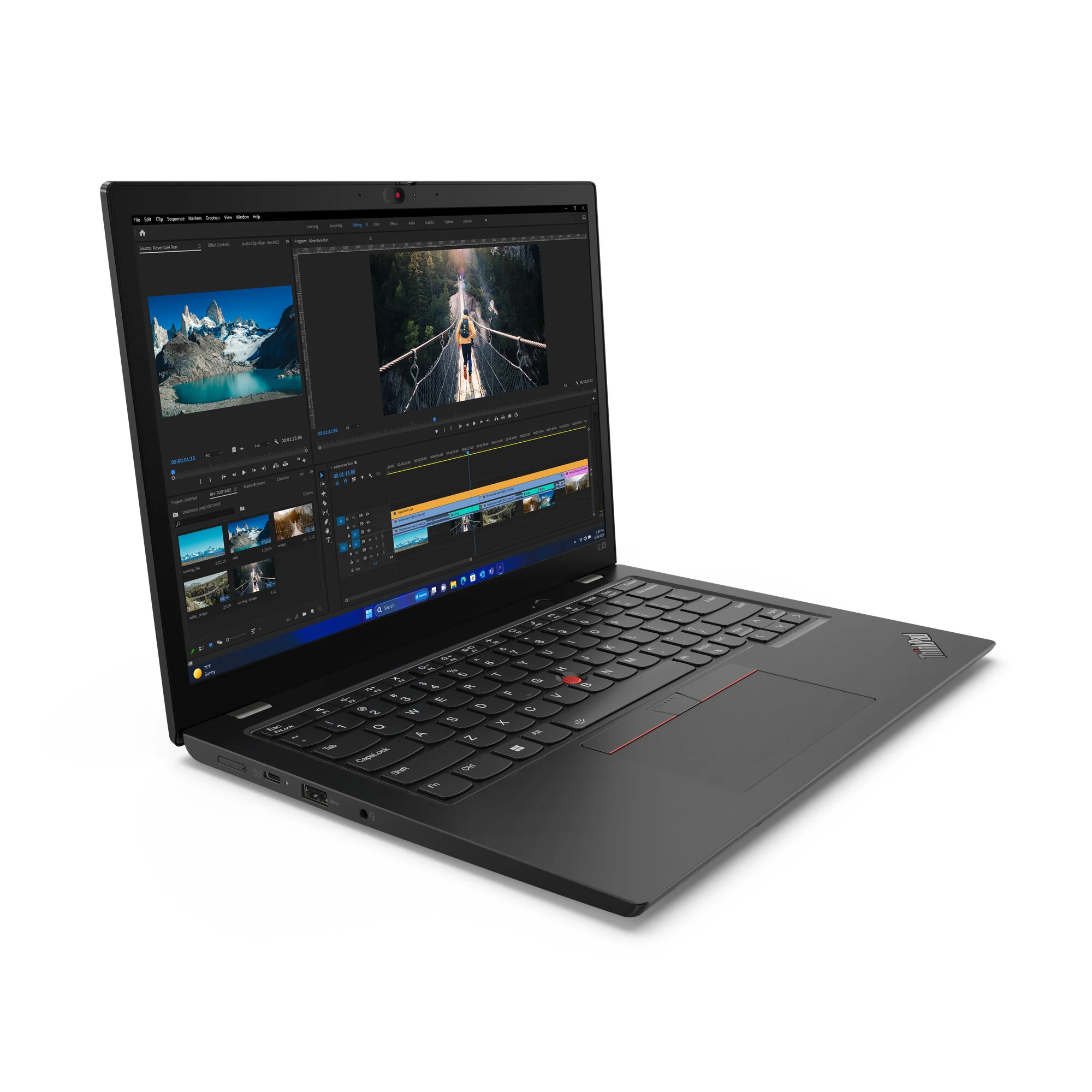 Lenovo ThinkPad L13 Laptop - 33.8 cm (13.3") - Intel Core Ultra 7 155U - 16 GB LPDDR5-SDRAM - 512 GB SSD - Wi-Fi 6E - Windows 11 Pro - Black - Image 7