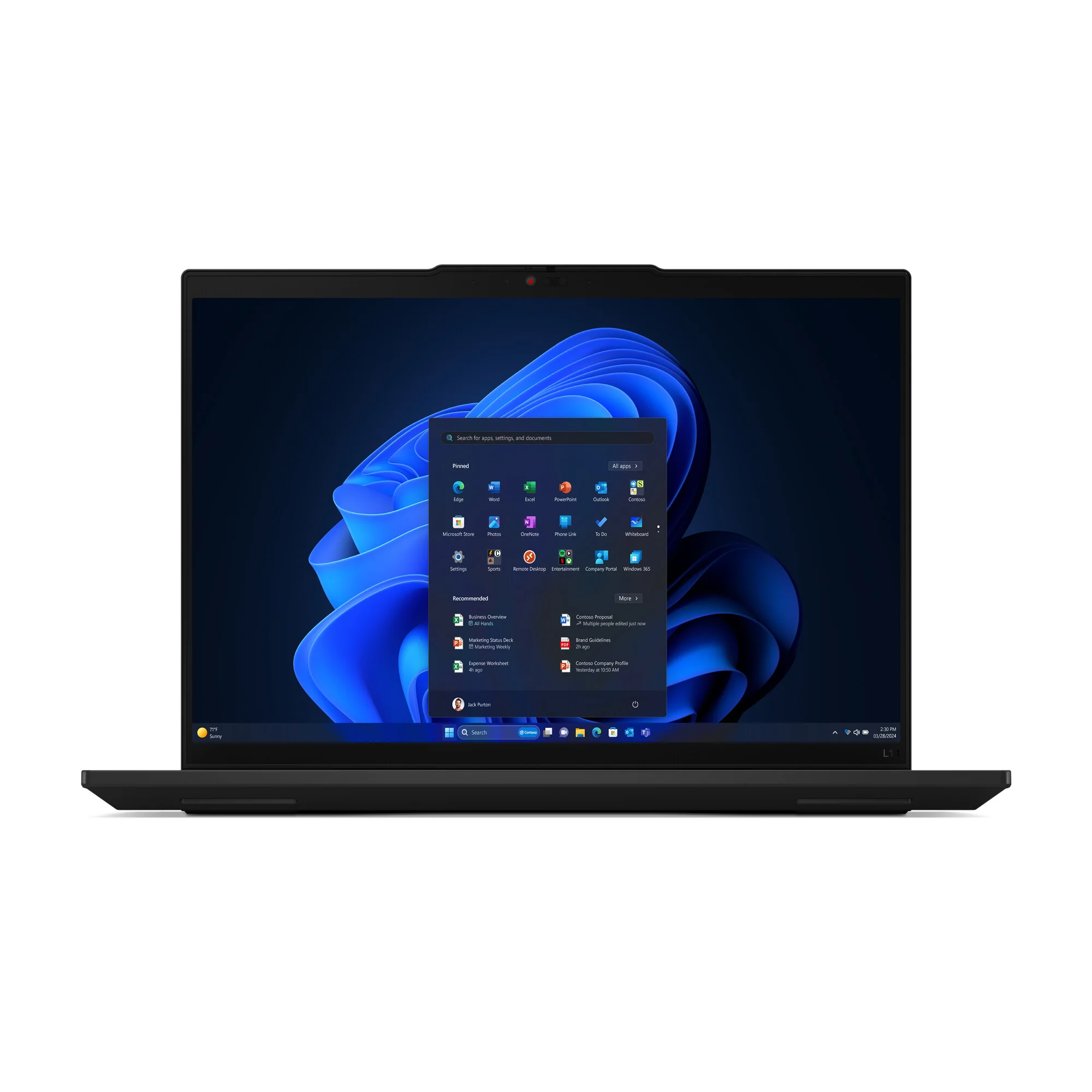 Lenovo ThinkPad L14 Laptop - 35.6 cm (14") - Intel Core Ultra 7 155U - 16 GB DDR5-SDRAM - 512 GB SSD - Wi-Fi 6E - No OS - Black - Image 2