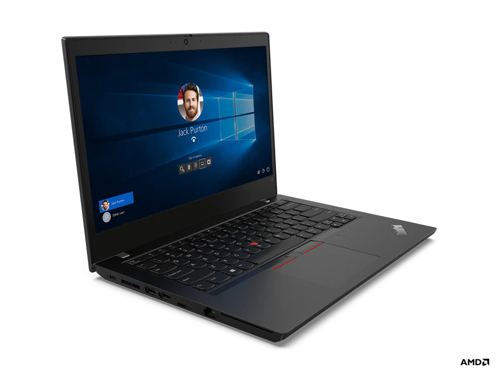 Lenovo ThinkPad L14 Laptop - 35.6 cm (14") - AMD Ryzen™ 3 PRO 4450U - 8 GB DDR4-SDRAM - 256 GB SSD - Windows 11 Pro - Black - Image 2