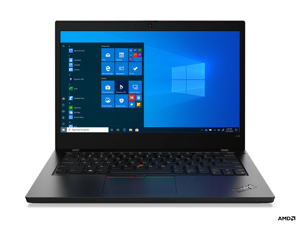 Lenovo ThinkPad L14 Laptop - 35.6 cm (14") - AMD Ryzen™ 3 PRO 4450U - 8 GB DDR4-SDRAM - 256 GB SSD - Windows 11 Pro - Black - Image 4