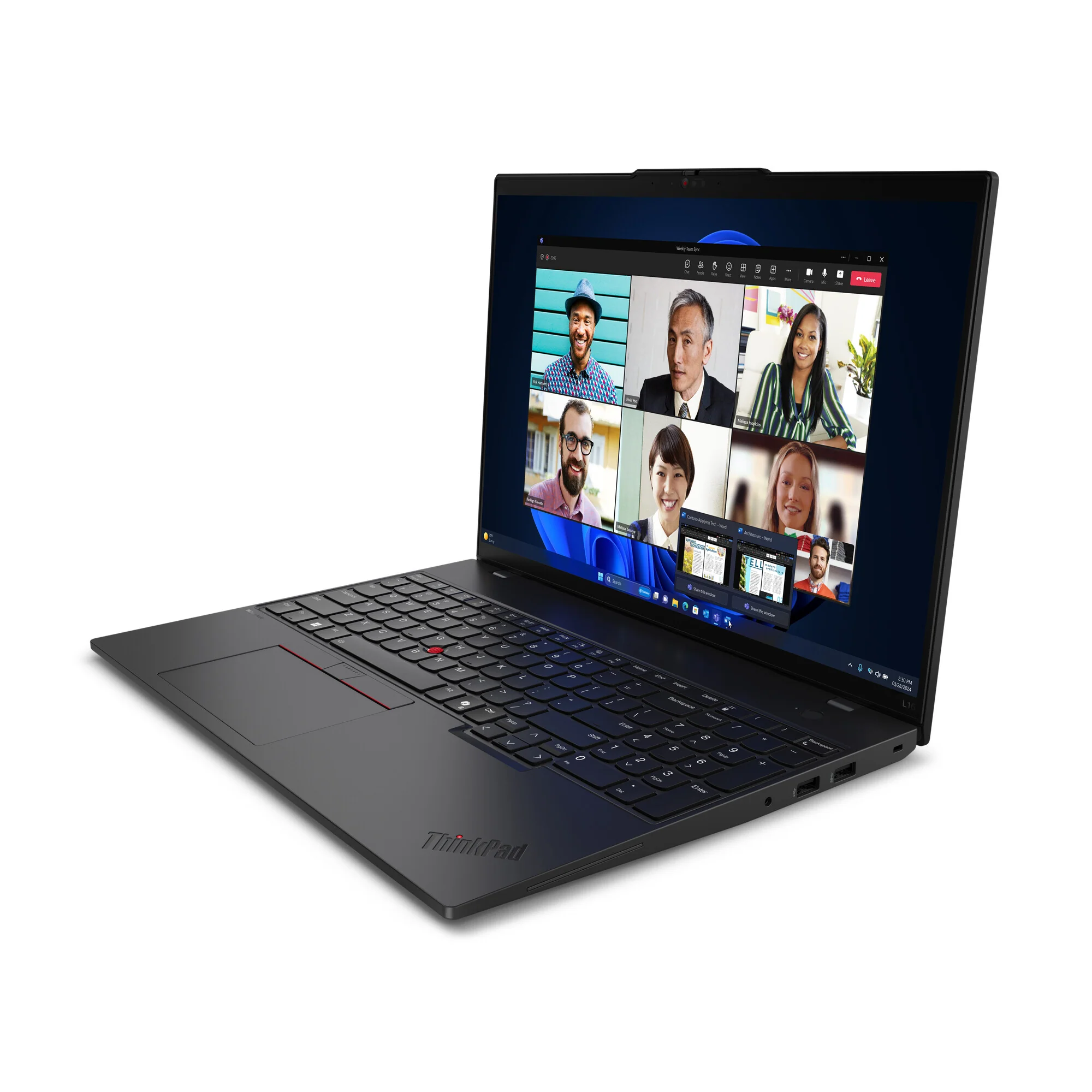 Lenovo ThinkPad L16 Laptop - 40.6 cm (16") - Intel Core Ultra 5 125U - 16 GB DDR5-SDRAM - 512 GB SSD - Wi-Fi 6E - Windows 11 Pro - Black - Image 4