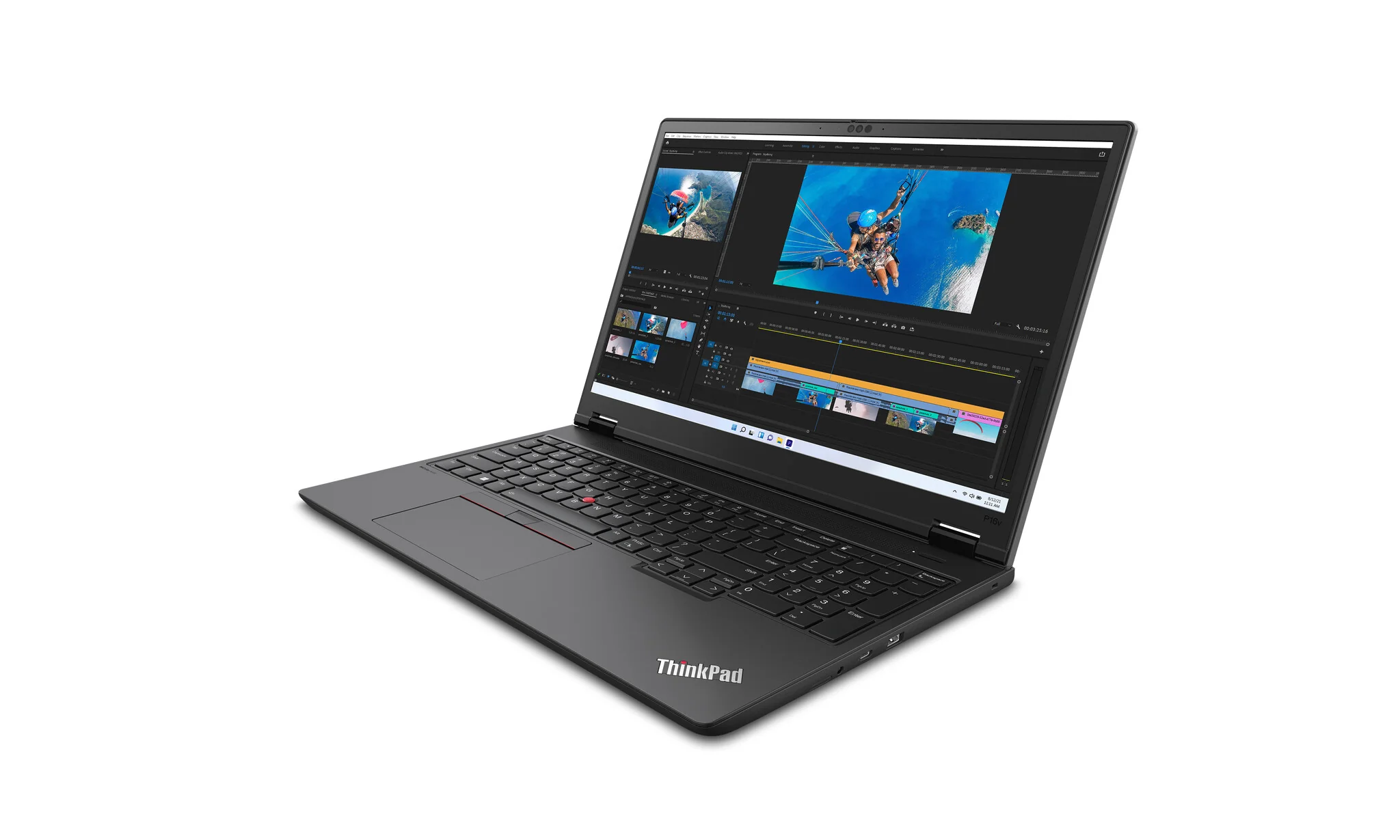 Lenovo ThinkPad P16v - 40.6 cm (16") - Intel Core Ultra 7 155H - 32 GB DDR5-SDRAM - 1 TB SSD - NVIDIA RTX 2000 Ada - Wi-Fi 6E - Windows 11 Pro - Black - Image 4
