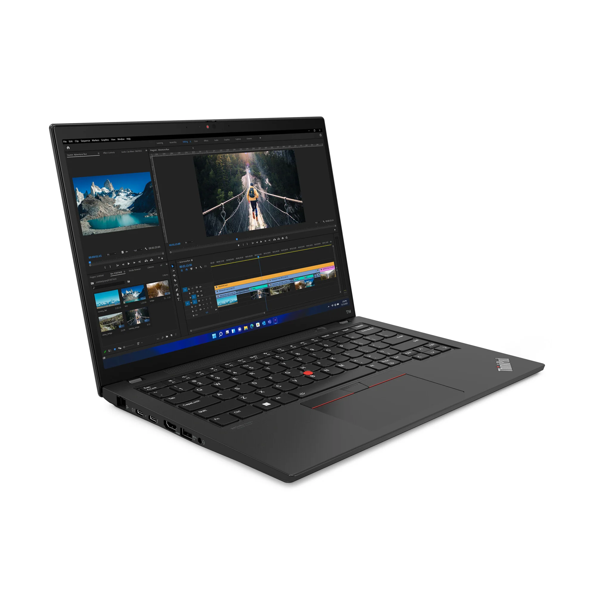 Lenovo ThinkPad T14 Gen 3 Laptop - 35.6 cm (14") - Intel® Core™ i7-1255U - 16 GB DDR4-SDRAM - 512 GB SSD - Wi-Fi 6E - Windows 11 Pro - Black - Image 2