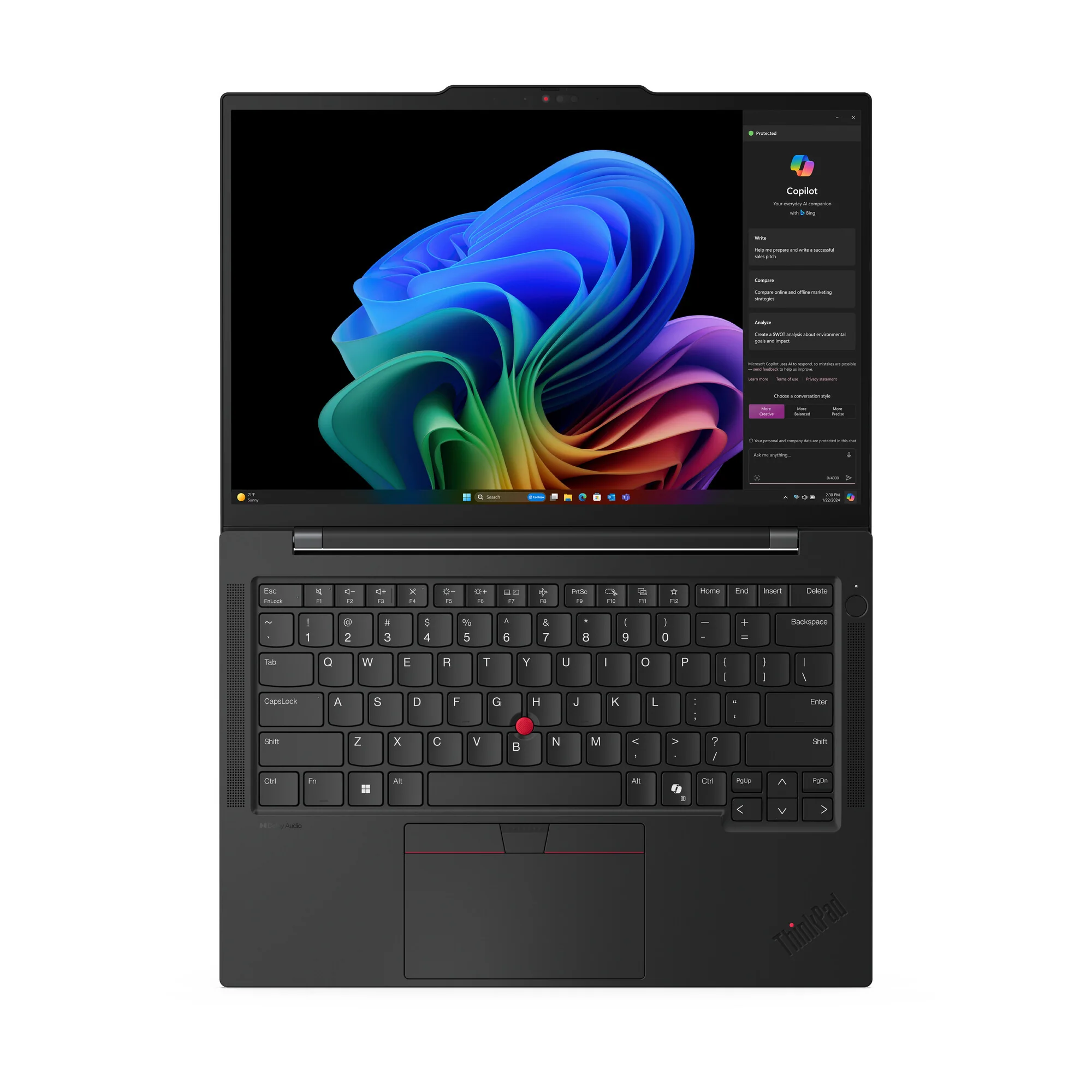 Lenovo ThinkPad T14s Gen 6 Laptop - 35.6 cm (14") - Qualcomm Snapdragon X1E-78-100 - 32 GB LPDDR5x-SDRAM - 1 TB SSD - Wi-Fi 7 - Windows 11 Pro - Black - Image 10