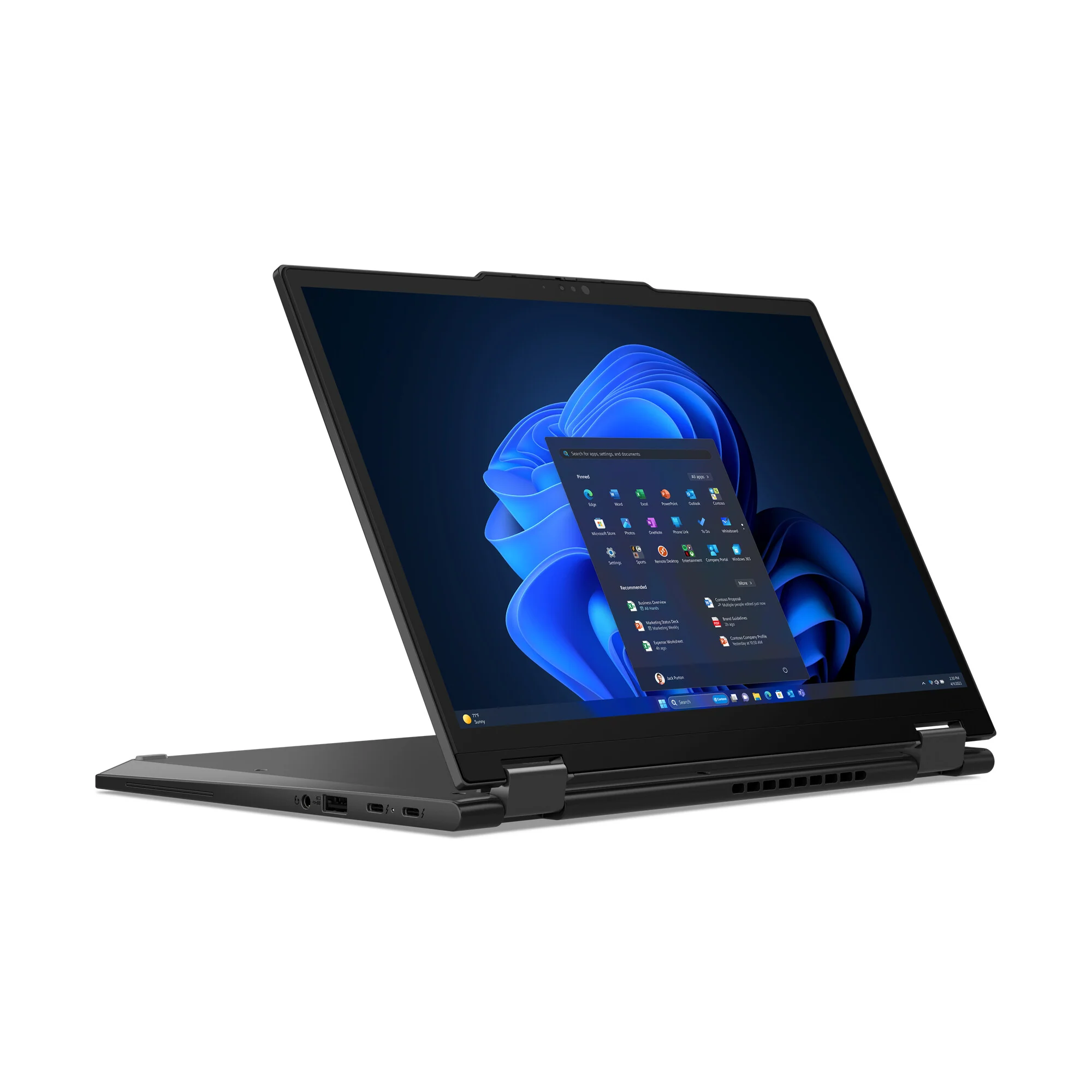 Lenovo ThinkPad X13 Hybrid (2-in-1) - 33.8 cm (13.3") - Touchscreen - Intel Core Ultra 7 155U - 16 GB LPDDR5x-SDRAM - 512 GB SSD - Wi-Fi 6E - Windows 11 Pro - Black - Image 2