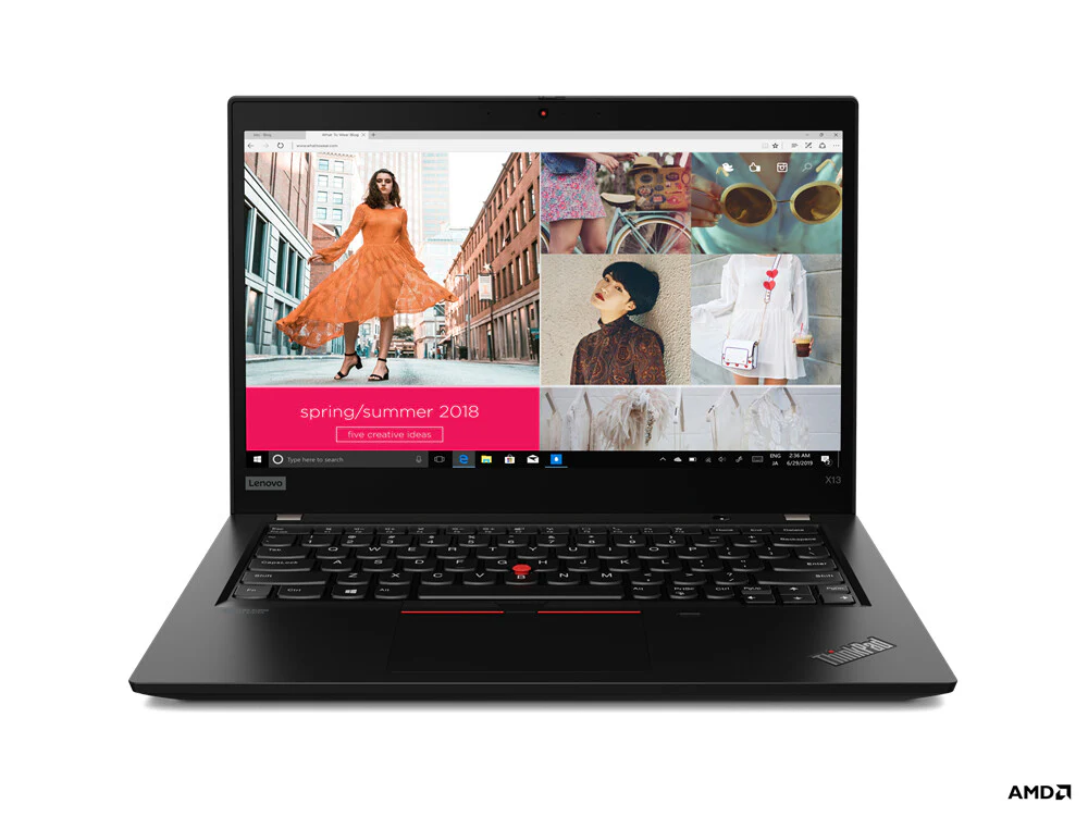 Lenovo ThinkPad X13 Laptop - 33.8 cm (13.3") - AMD Ryzen™ 5 PRO 4650U - 8 GB DDR4-SDRAM - 256 GB SSD - Wi-Fi 6 - Windows 10 Pro - Black