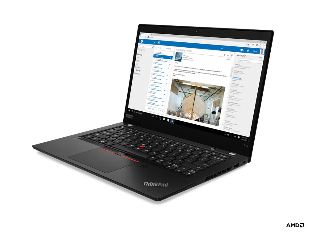 Lenovo ThinkPad X13 - Laptop 33.8 cm (13.3") - AMD Ryzen™ 3 PRO 4450U - 8 GB DDR4-SDRAM - 256 GB SSD - Windows 11 Pro - Black - Image 3
