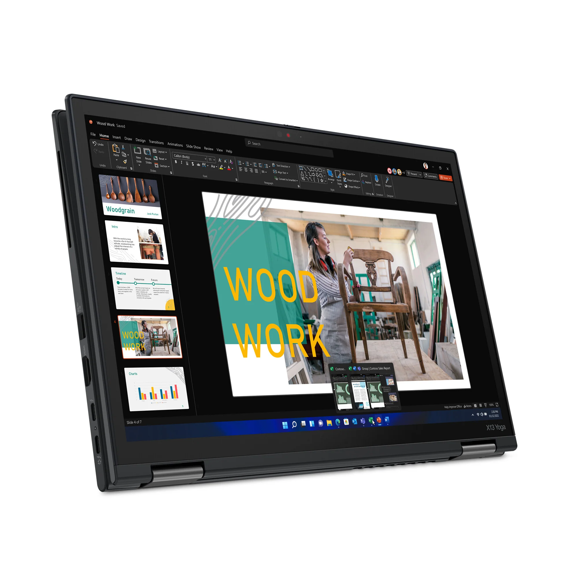 Lenovo ThinkPad X13 Yoga Gen 3 Hybrid (2-in-1) - 33.8 cm (13.3") - Touchscreen - Intel® Core™ i5-1235U - 16 GB LPDDR4x-SDRAM - 256 GB SSD - Wi-Fi 6E - Windows 11 Pro - Black - Image 4