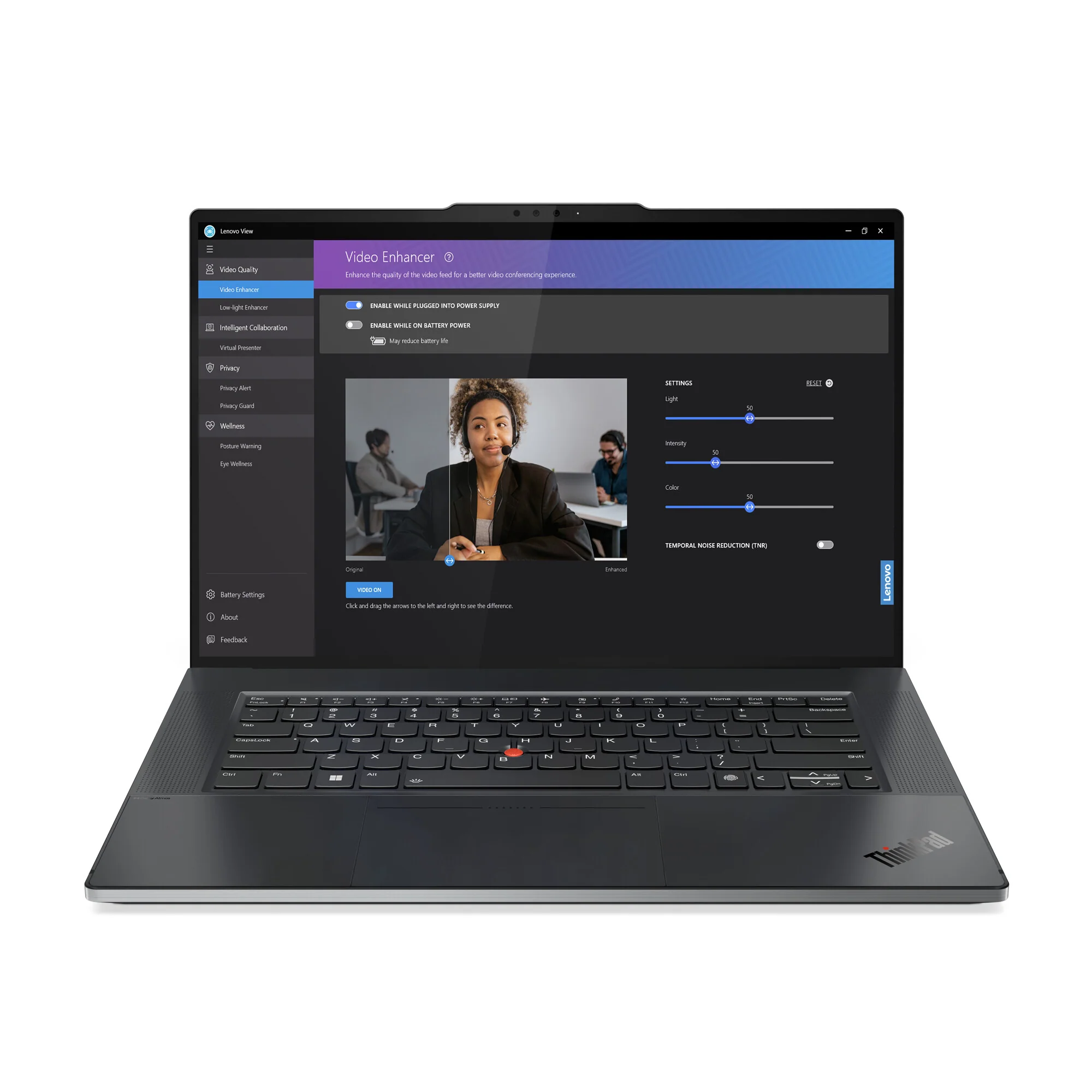 Lenovo ThinkPad Z16 (Gen 2) Laptop - 40.6 cm (16") - Touchscreen - AMD Ryzen™ 7 7840HS - 32 GB LPDDR5x-SDRAM - 1 TB SSD - AMD Radeon RX 6550M - Wi-Fi 6E - Windows 11 Pro - Grey - Image 2