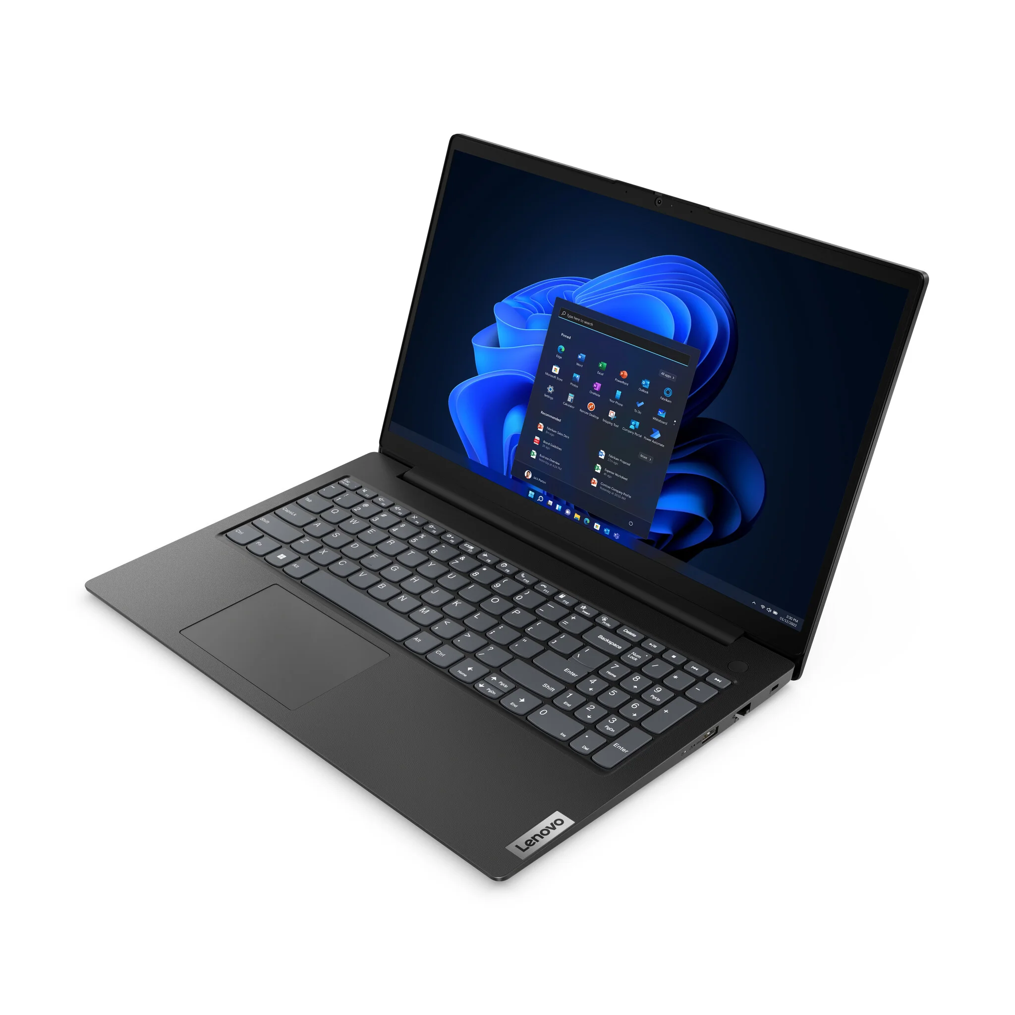 Lenovo V V15 Laptop - 39.6 cm (15.6") - Intel® Core™ i3-1315U - 8 GB DDR4-SDRAM - 256 GB SSD - Wi-Fi 5 - Windows 11 Home - Black - Image 3