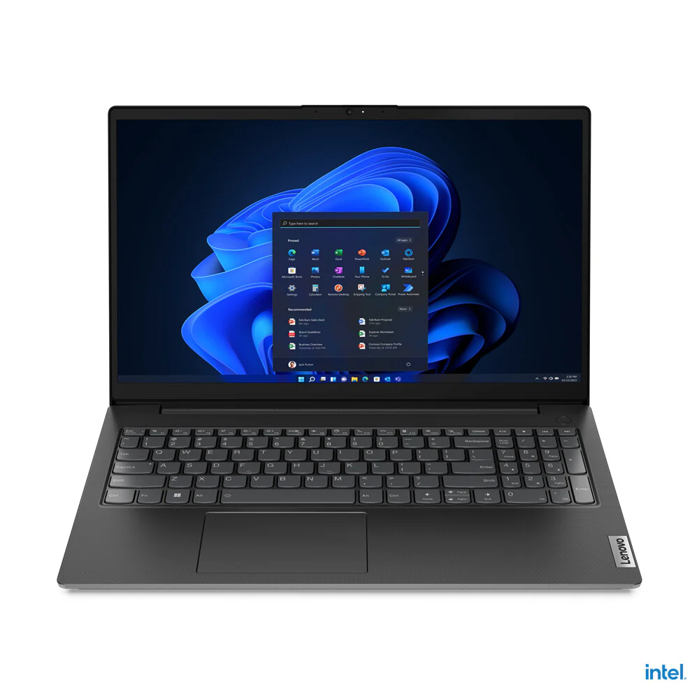Lenovo V V15 Laptop - 39.6 cm (15.6") - Intel® Core™ i5-12500H - 8 GB DDR4-SDRAM - 256 GB SSD - Wi-Fi 6 - Windows 11 Home - Black