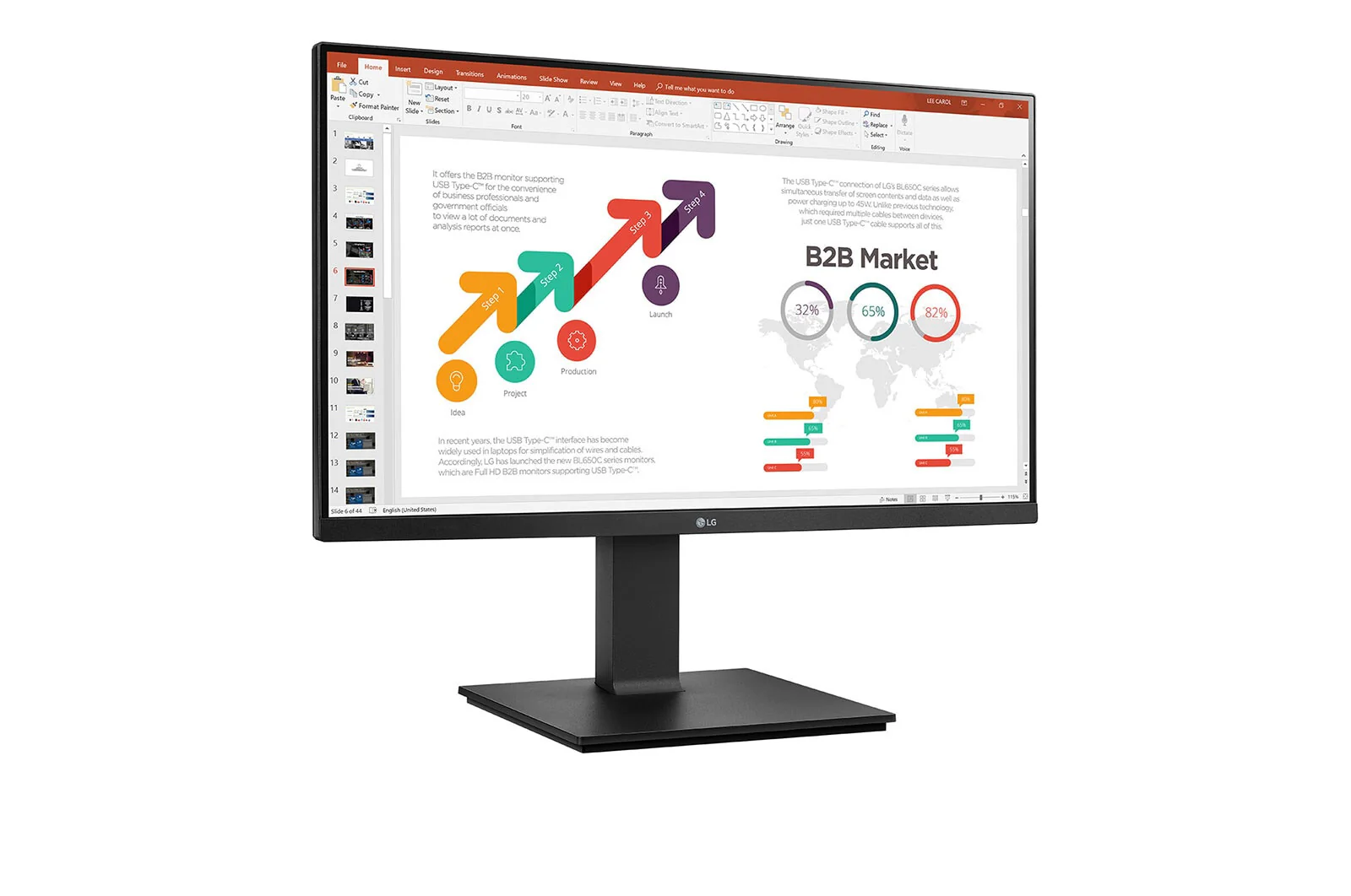 LG 24BP45SP-B - 60.5 cm (23.8") - 1920 x 1080 pixels FHD LED Monitor - Image 3