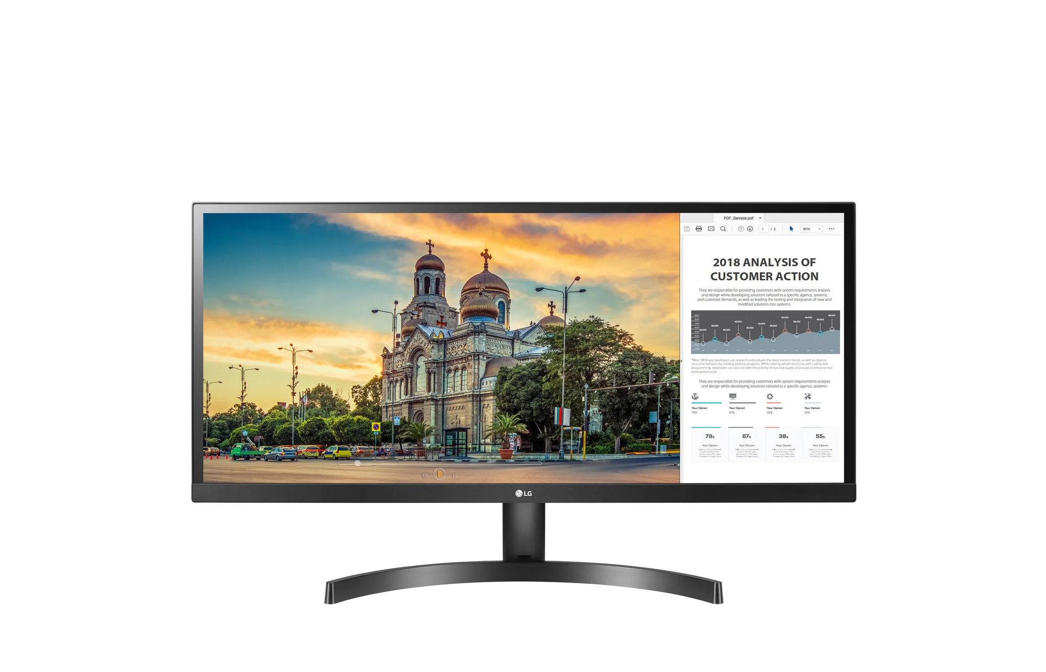 LG 29WK500-P - 73.7 cm (29") - 2560 x 1080 pixels UltraWide QXGA LED Monitor