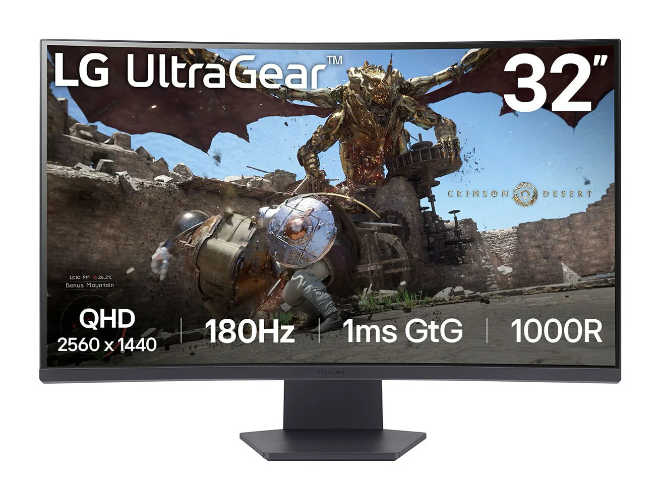 LG 32GS60QC-B - 80 cm (31.5") - 2560 x 1440 pixels QHD LCD Monitor