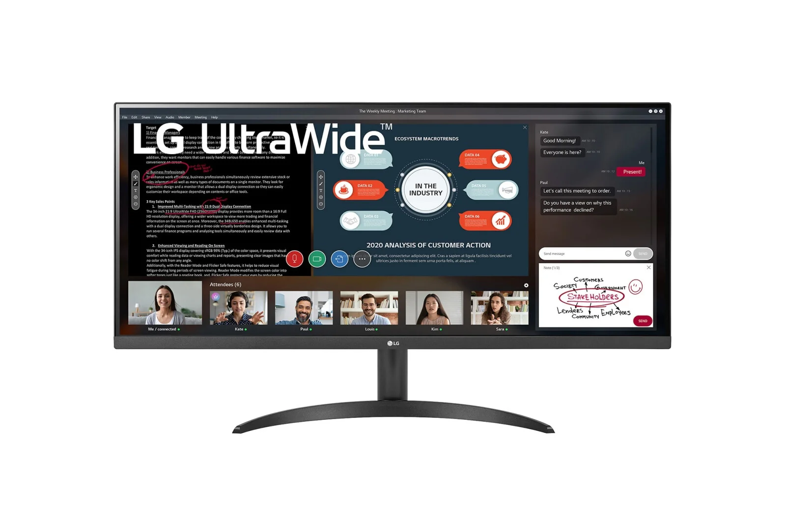 LG 34WP500-B - 86.4 cm (34") - 2560 x 1080 pixels UltraWide FHD LED Monitor
