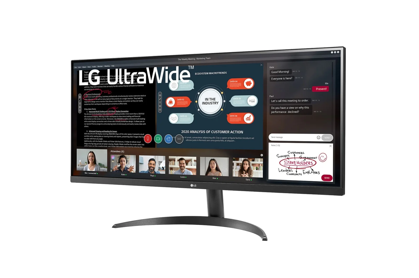 LG 34WP500-B - 86.4 cm (34") - 2560 x 1080 pixels UltraWide FHD LED Monitor - Image 2
