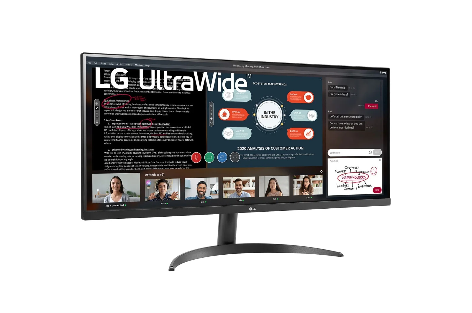 LG 34WP500-B - 86.4 cm (34") - 2560 x 1080 pixels UltraWide FHD LED Monitor - Image 3
