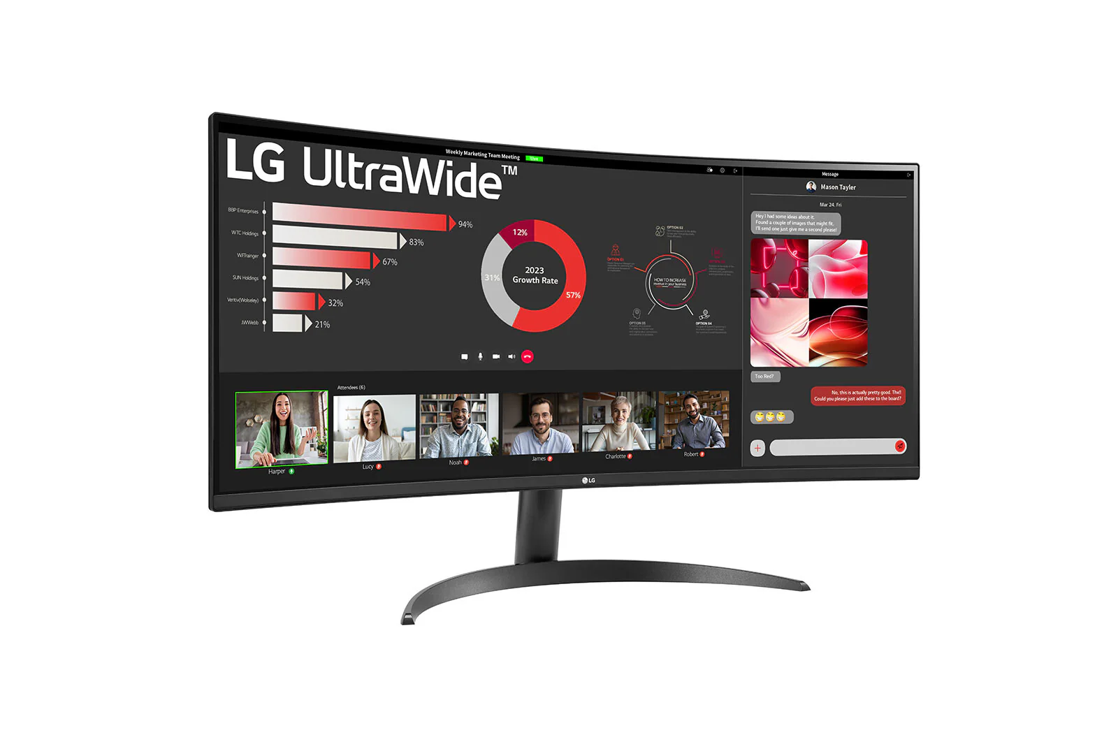 LG 34WR50QC-B - 86.4 cm (34") - 3440 x 1440 pixels QHD LCD Monitor - Image 3