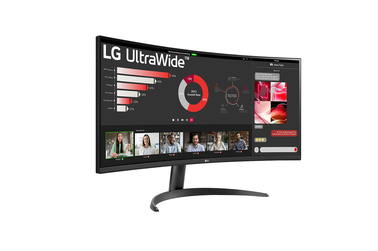 LG 34WR50QC-B - 86.4 cm (34") - 3440 x 1440 pixels QHD LCD Monitor - Image 4
