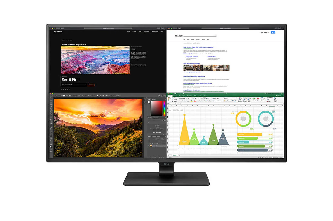 LG 43UN700P-B - 109.2 cm (43") - 3840 x 2160 pixels 4K UHD LED Monitor