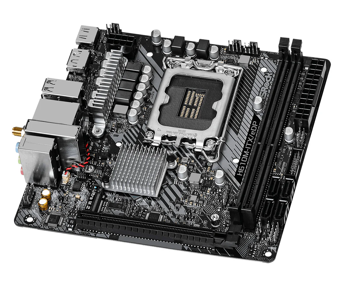 Asrock H610M-ITX/EDP mini ITX motherboard - Intel H610 LGA 1700 - Image 2