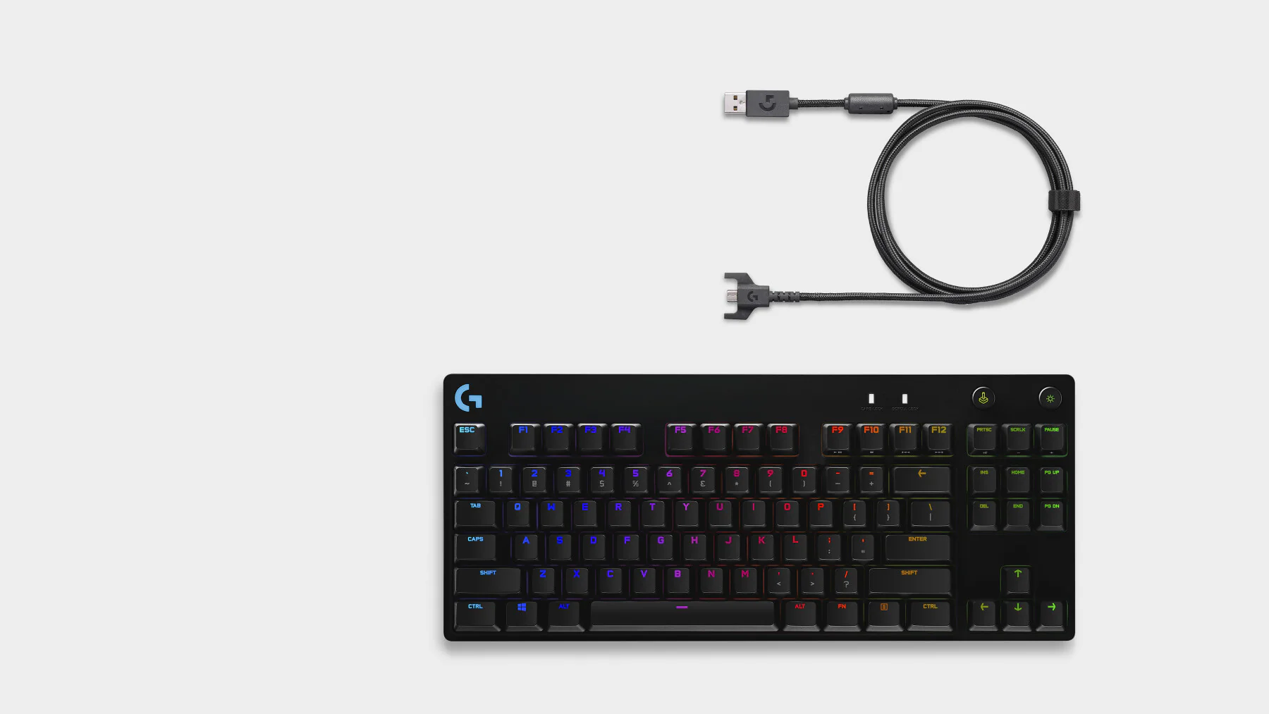 Logitech G - G PRO TKL - USB Wired RGB Mechanical Gaming Keyboard in Black (QWERTY UK) - Image 4