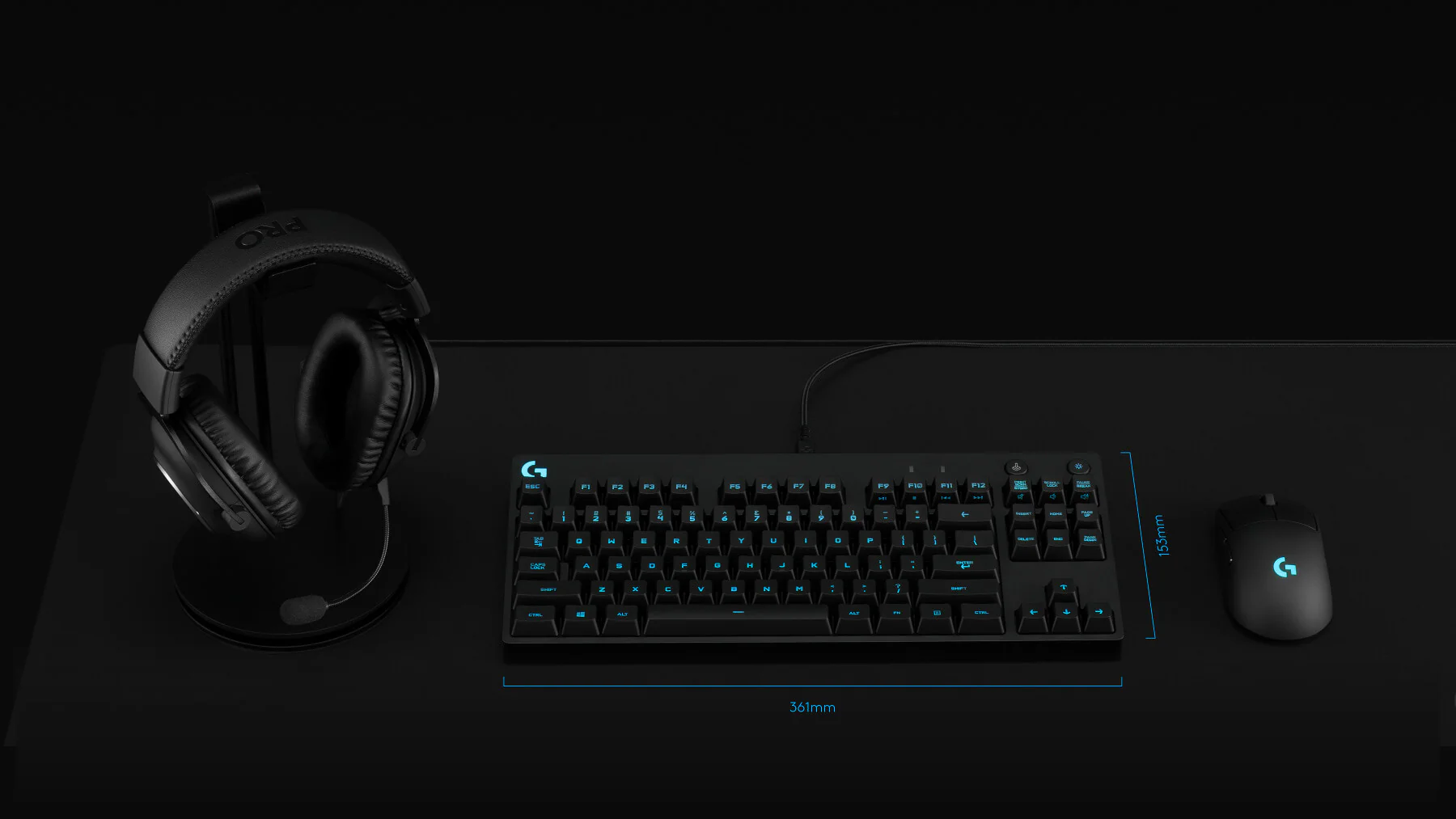 Logitech G - G PRO TKL - USB Wired RGB Mechanical Gaming Keyboard in Black (QWERTY UK) - Image 8