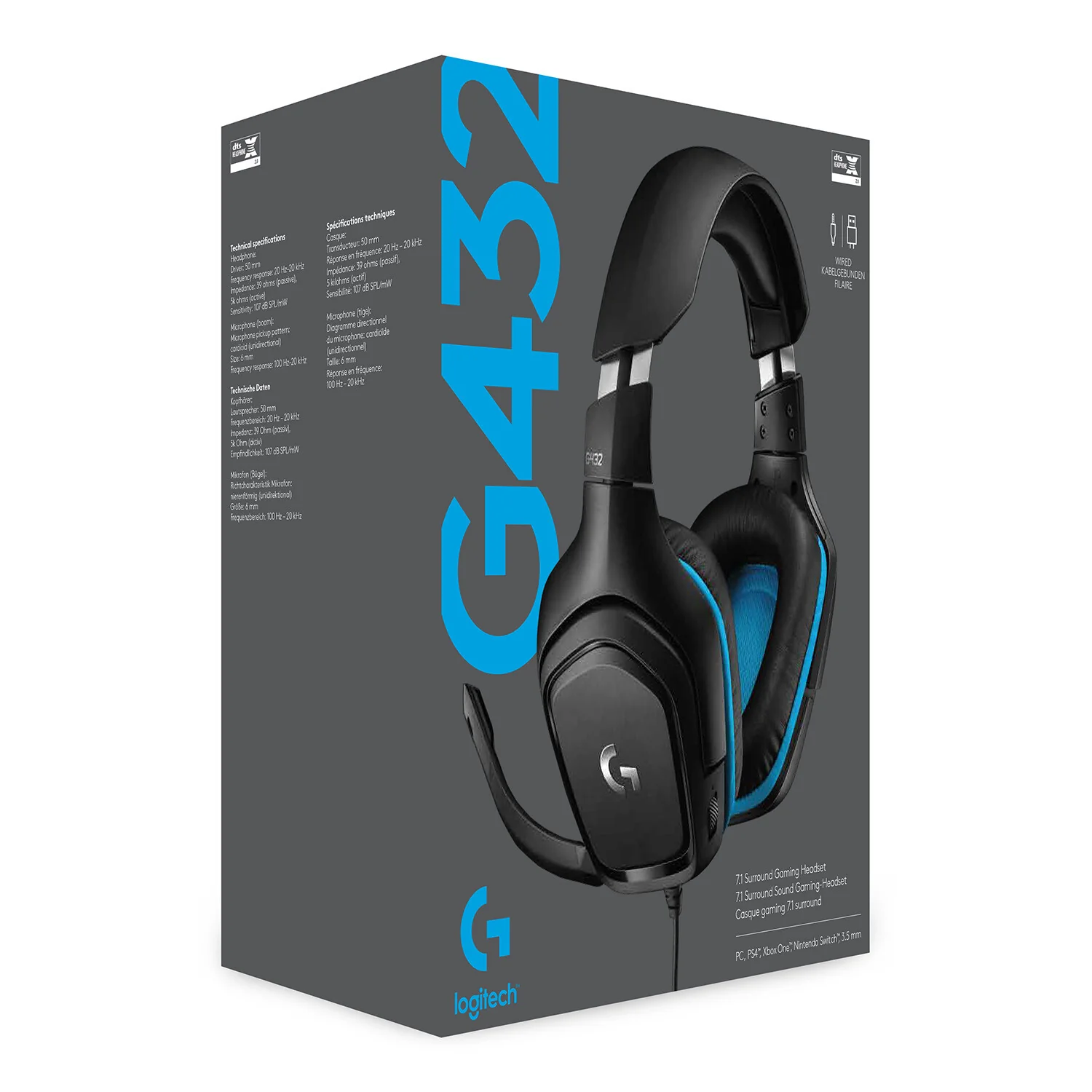 Logitech G - G432 Wired 7.1 Surround Sound Gaming Headset - Image 5
