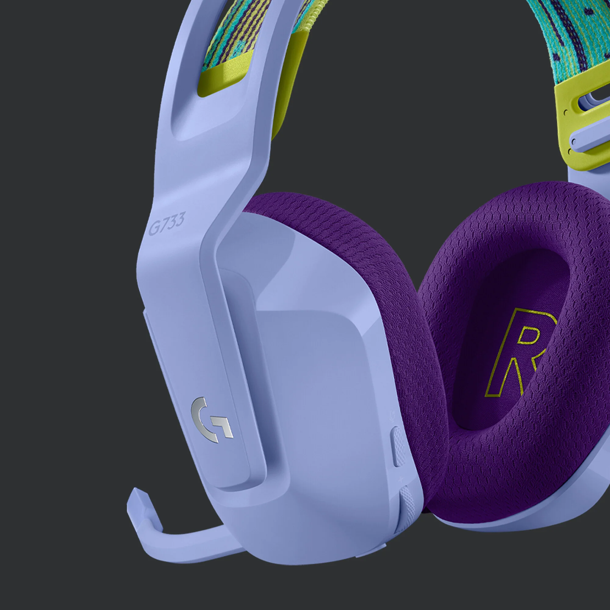 Logitech G - G733 LIGHTSPEED Wireless RGB Gaming Headset in Lilac - Image 5