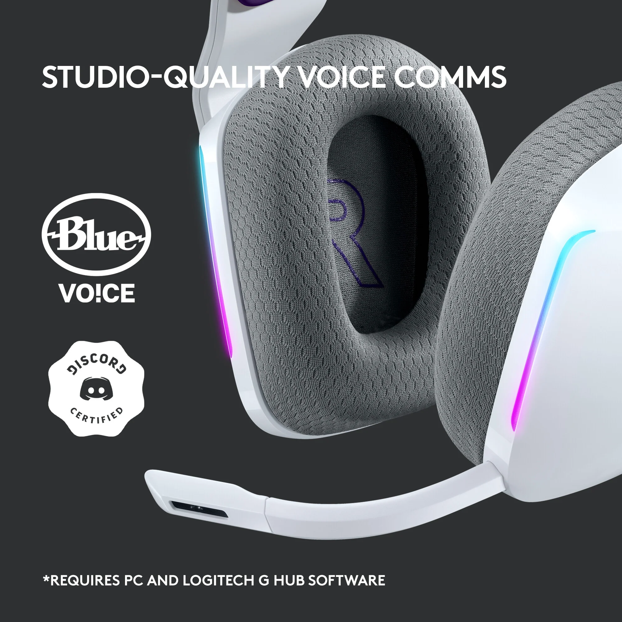 Logitech G - G733 LIGHTSPEED Wireless RGB Gaming Headset in White - Image 7