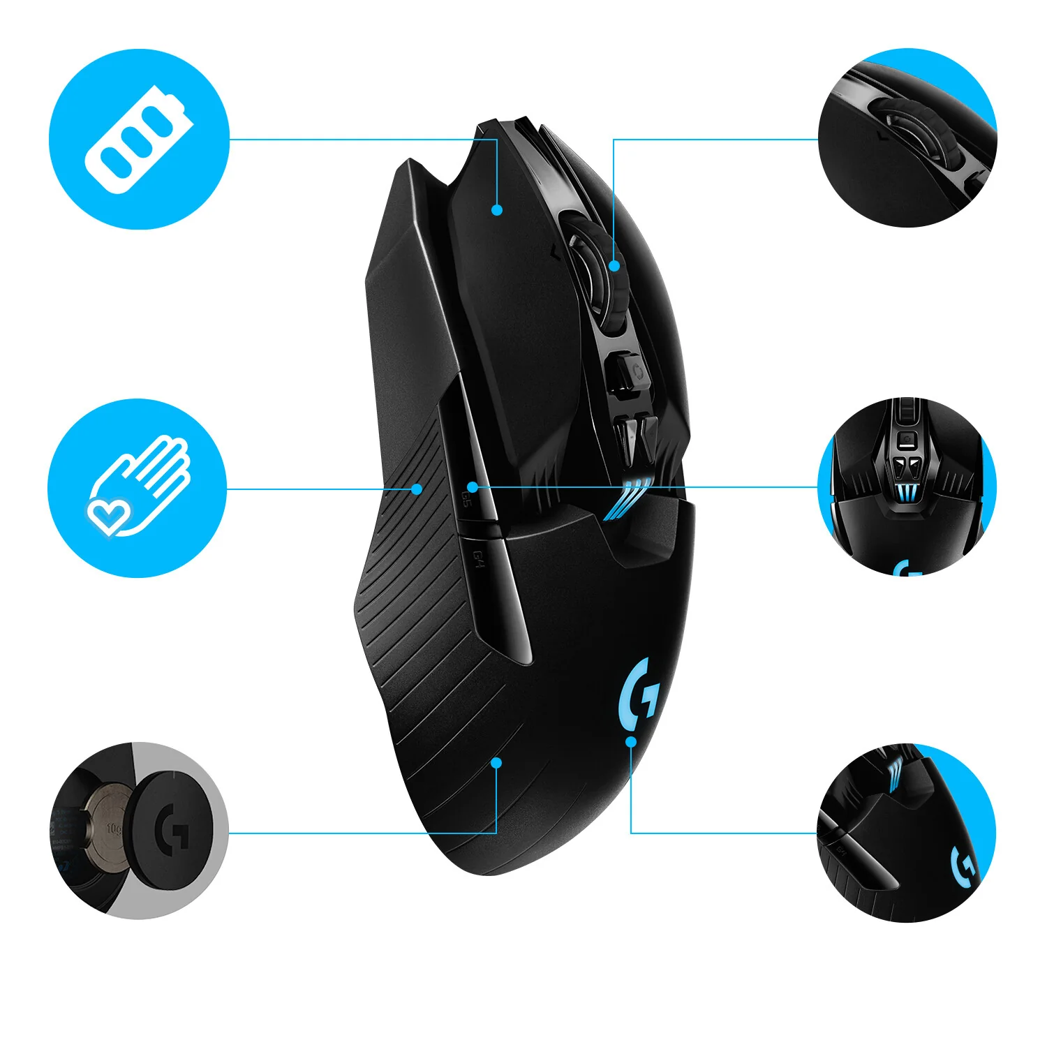 Logitech G - G903 LIGHTSPEED Gaming Mouse in Black - 25,600 DPI - Image 13