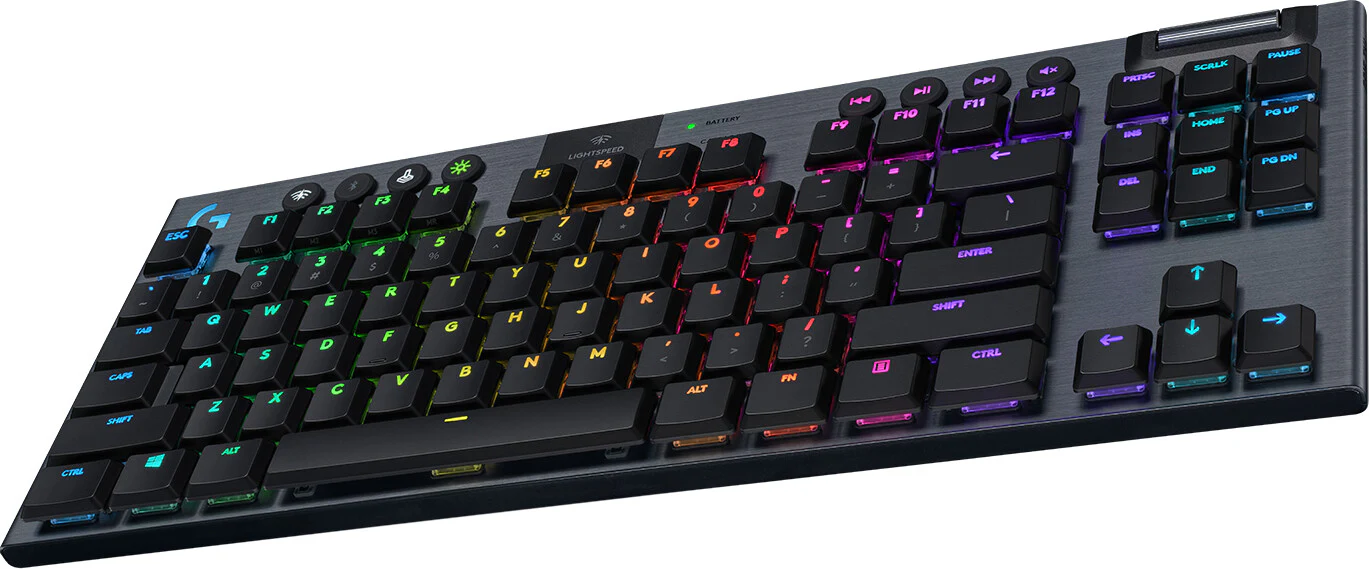 Logitech G - G915 TKL LIGHTSPEED RGB -  RF Wireless + Bluetooth RGB Mechanical Gaming Keyboard in Carbon (QWERTY UK) - Image 3