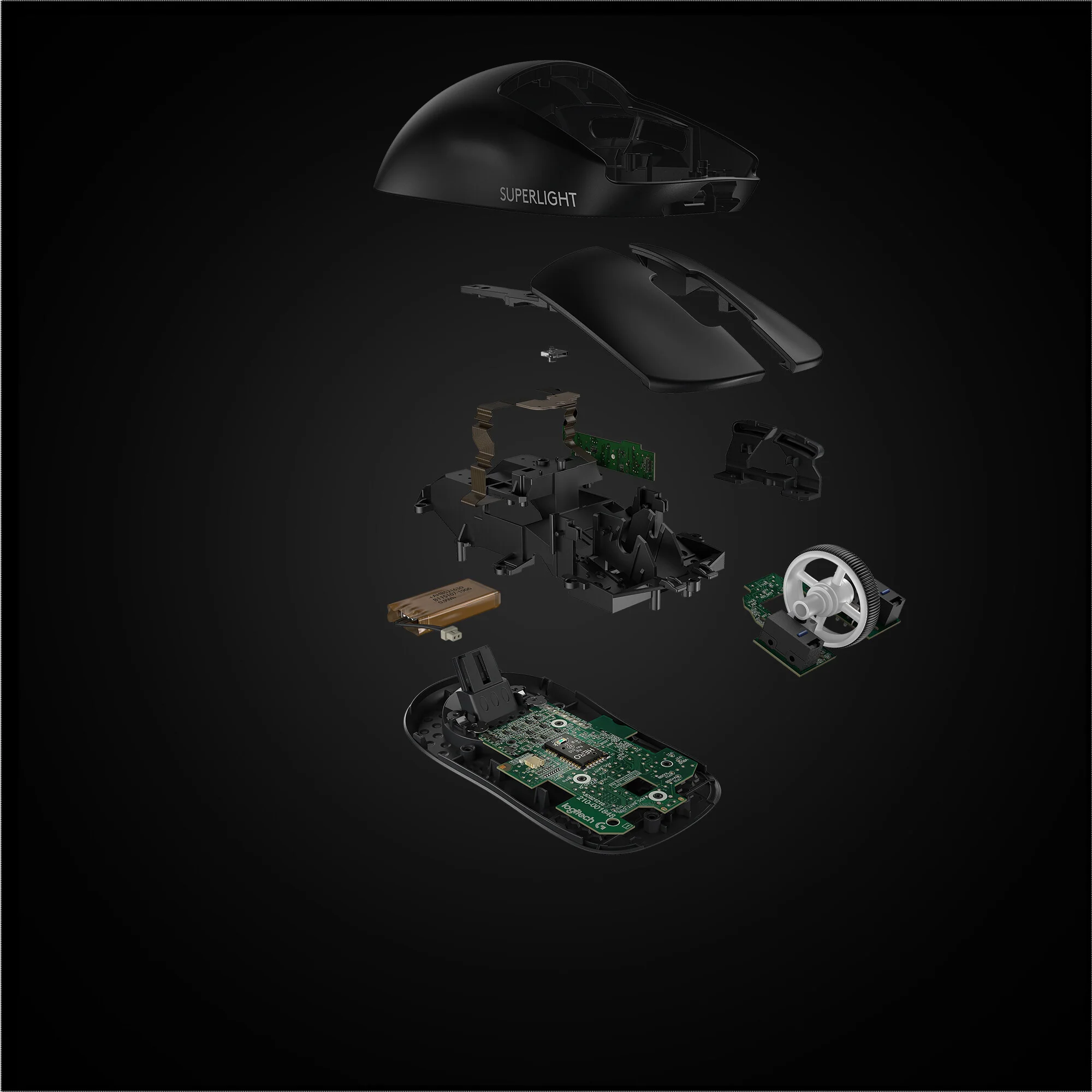 Logitech G PRO X SUPERLIGHT Wireless Gaming Mouse in Black - 25,600 DPI - Image 7