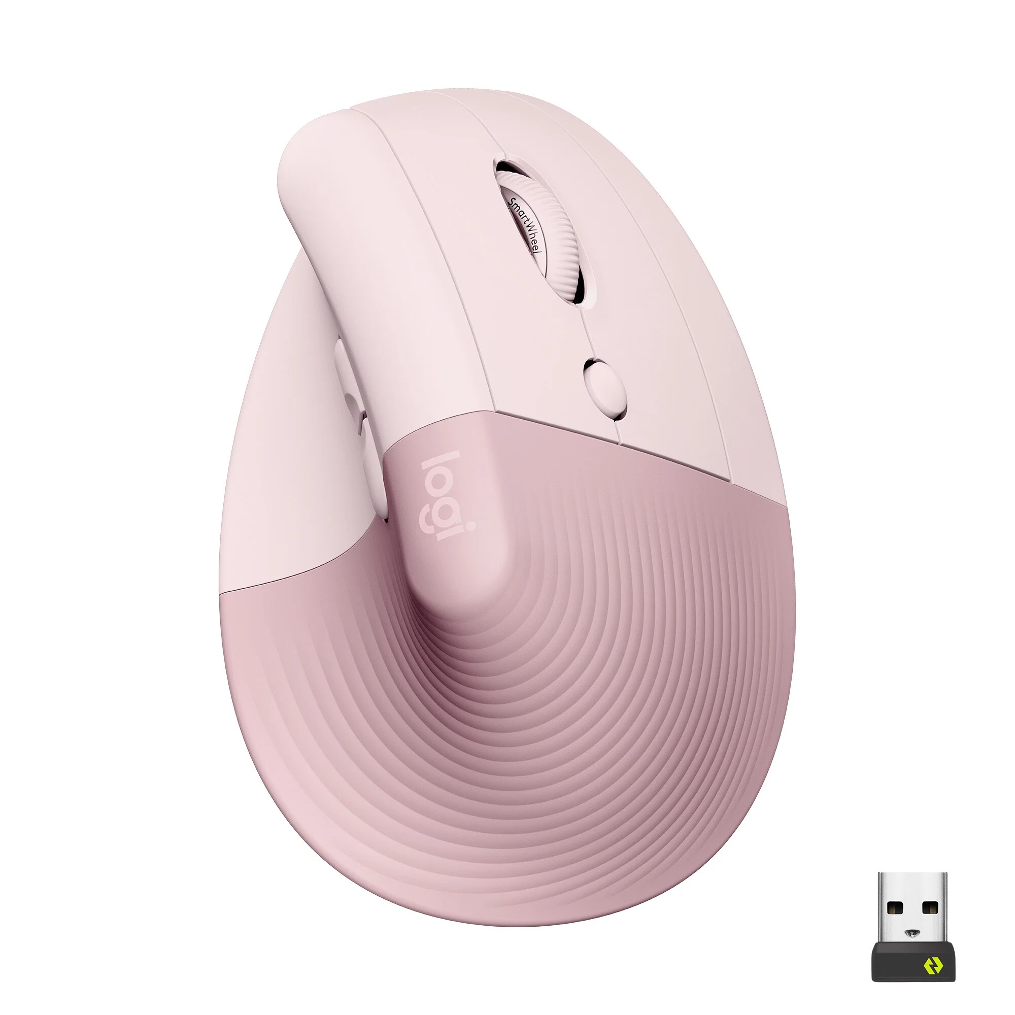 Logitech Lift Vertical Ergonomic Mouse in Pink