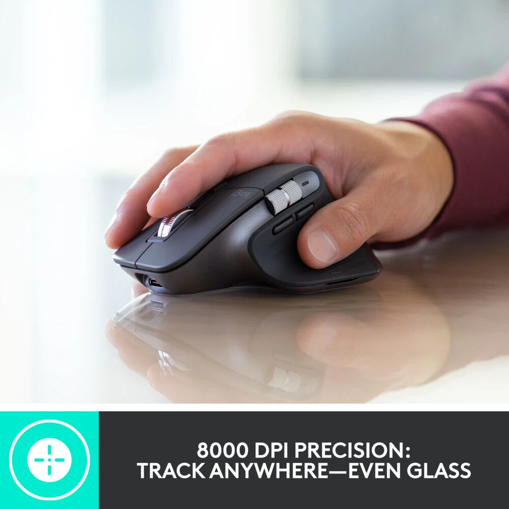 Logitech MX Keys combo for Business - RF Wireless + Bluetooth Keyboard (QWERTZ Swiss) & Mouse in Graphite - Image 5
