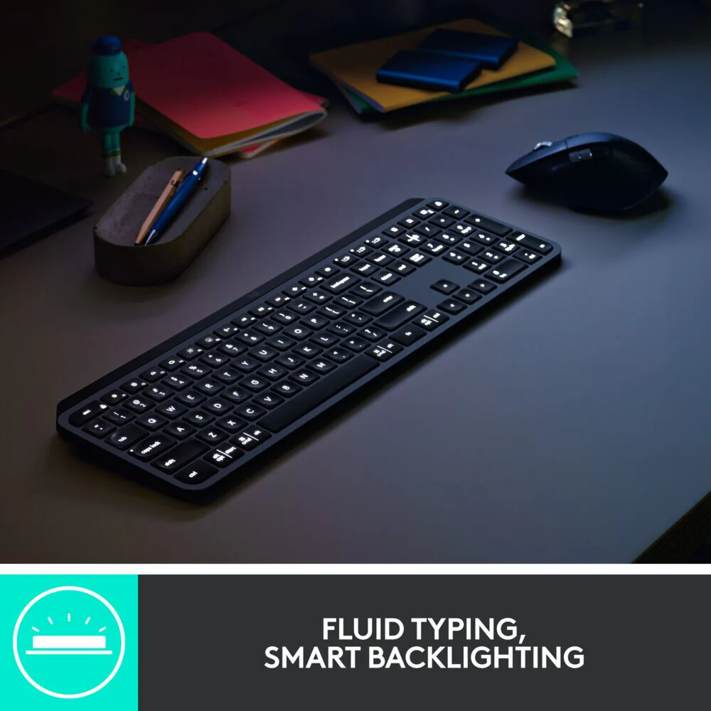 Logitech MX Keys combo for Business - RF Wireless + Bluetooth Keyboard (QWERTZ Swiss) & Mouse in Graphite - Image 7