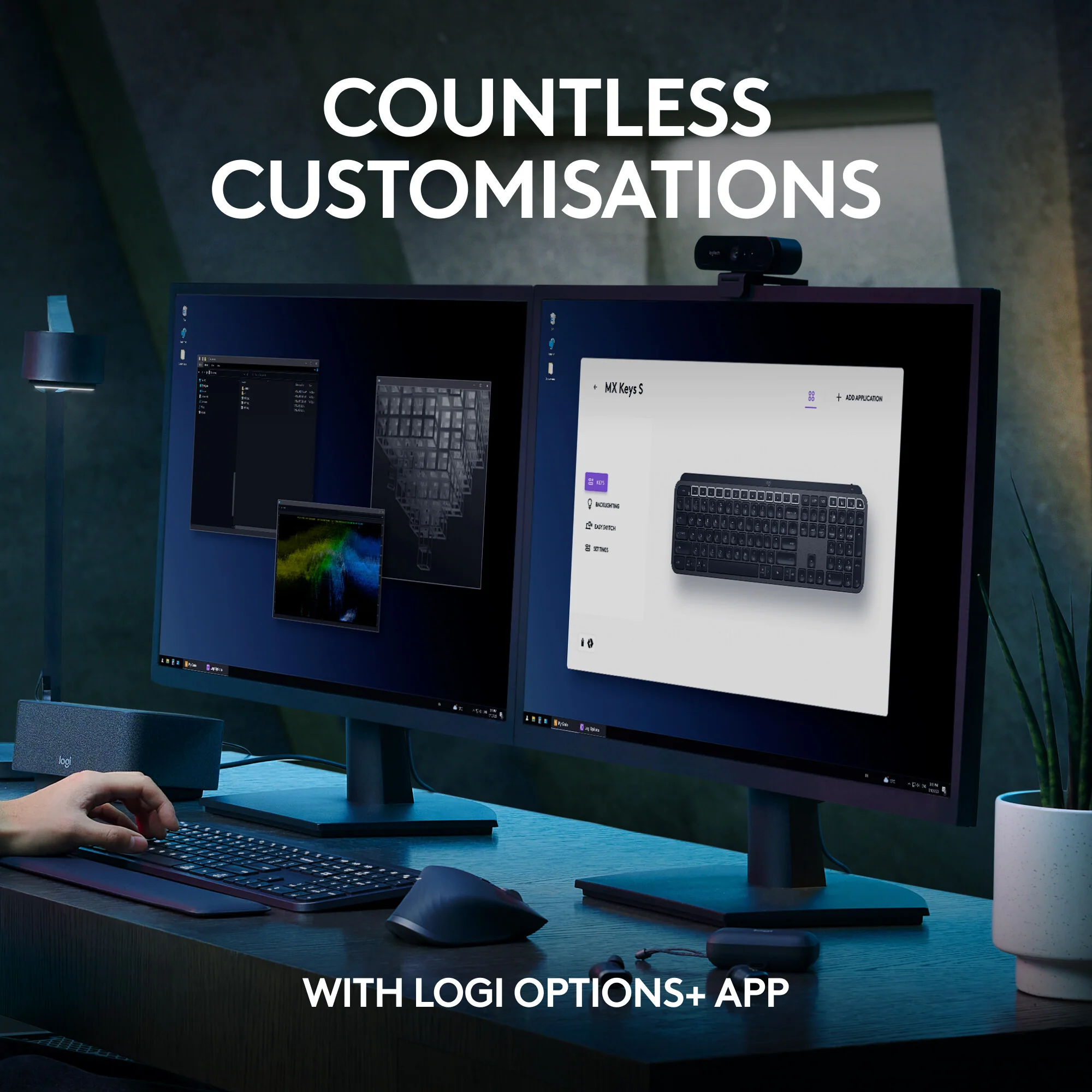 Logitech MX Keys S Combo -  RF Wireless + Bluetooth Mouse + Wireless QWERTY US International Keyboard - Image 20