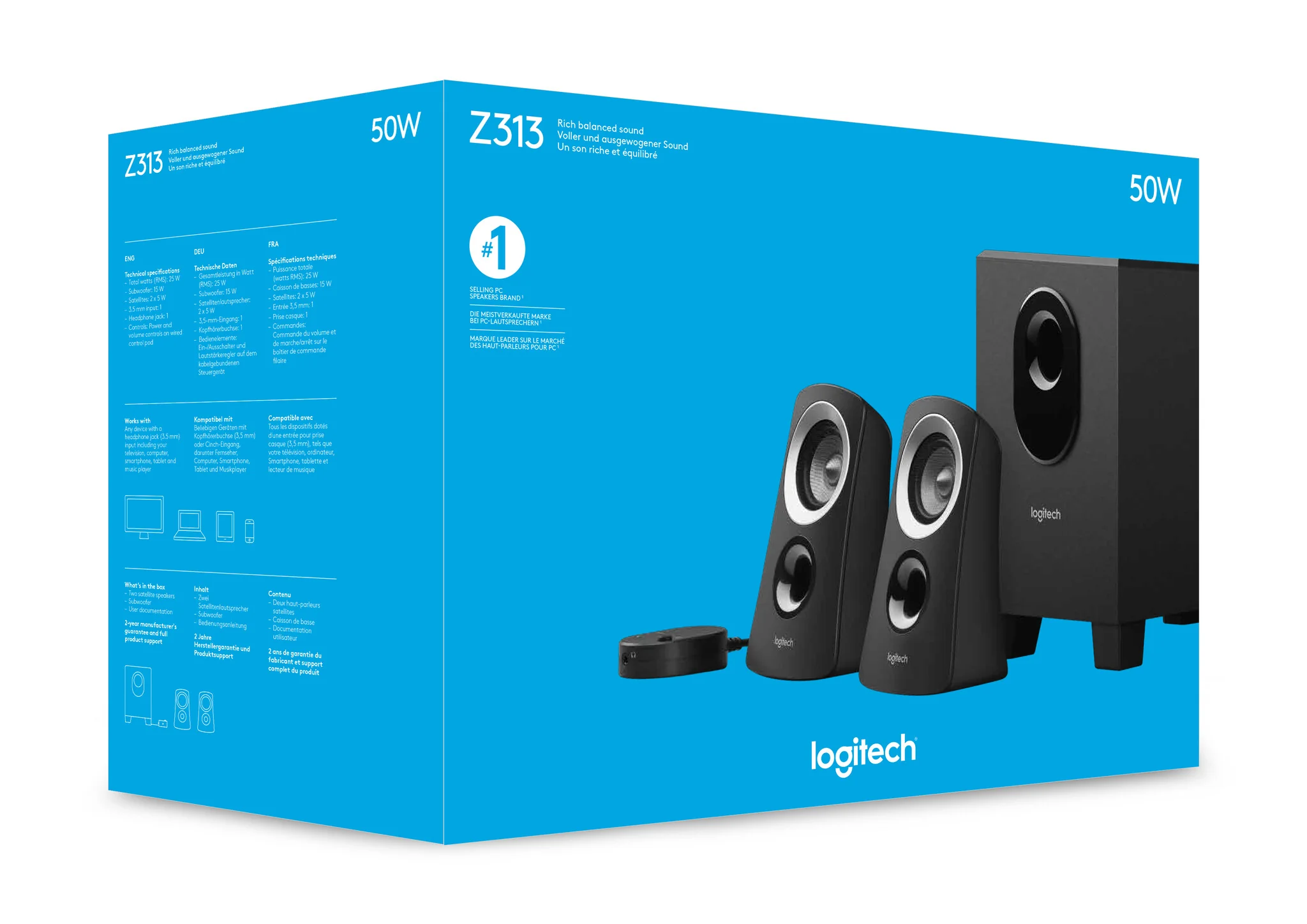 Logitech Z313 - 2.1 Multimedia Speaker System with Subwoofer - Image 11