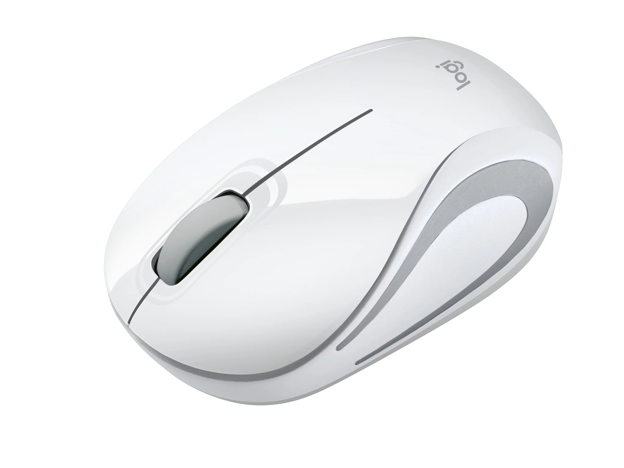 Logitech M187 - RF Wireless Mini Mouse in White / Silver - 1,000 DPI - Image 3