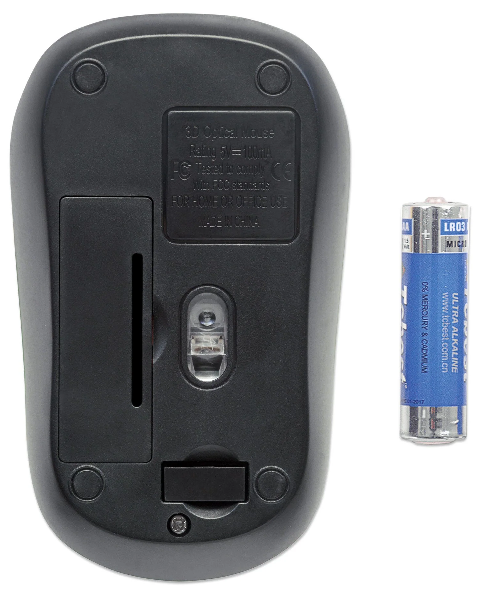 Manhattan Success 2.4Ghz Wireless Optical Mouse in Black/Green - 1,000dpi - Image 4