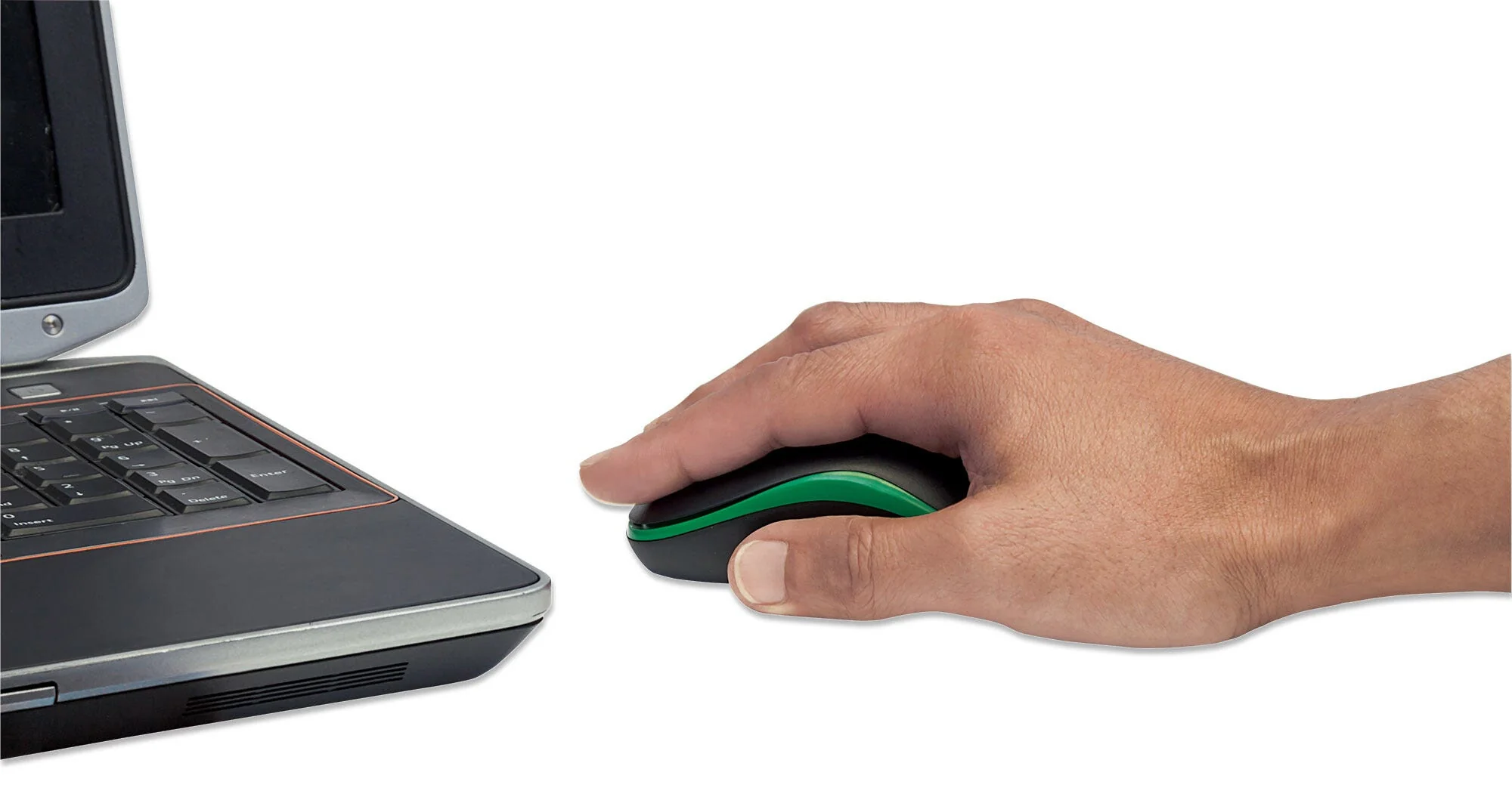 Manhattan Success 2.4Ghz Wireless Optical Mouse in Black/Green - 1,000dpi - Image 5