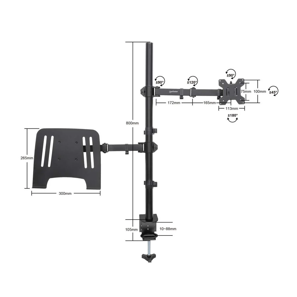Manhattan 462136 - Desk monitor/laptop mount for 25.4 cm (10") to 81.3 cm (32") - Image 11