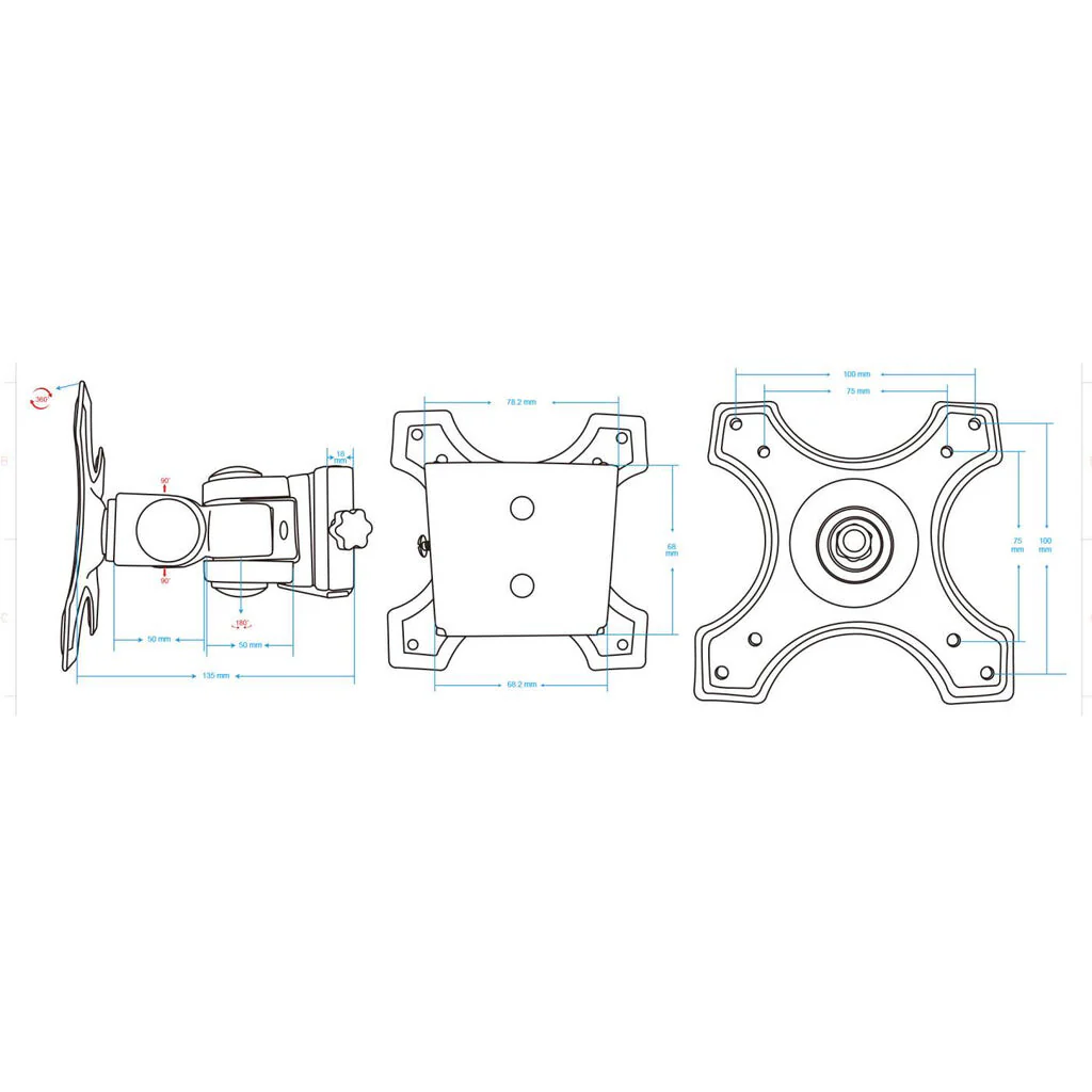 Manhattan 432351 - Wall monitor/TV mount for 33 cm (13") to 55.9 cm (22") - Image 6