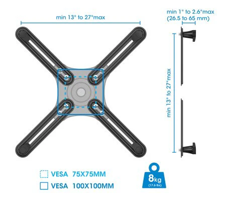 Manhattan 461870 - VESA Mount Adapter Kit for 33 cm (13") to 68.6 cm (27") - Image 4